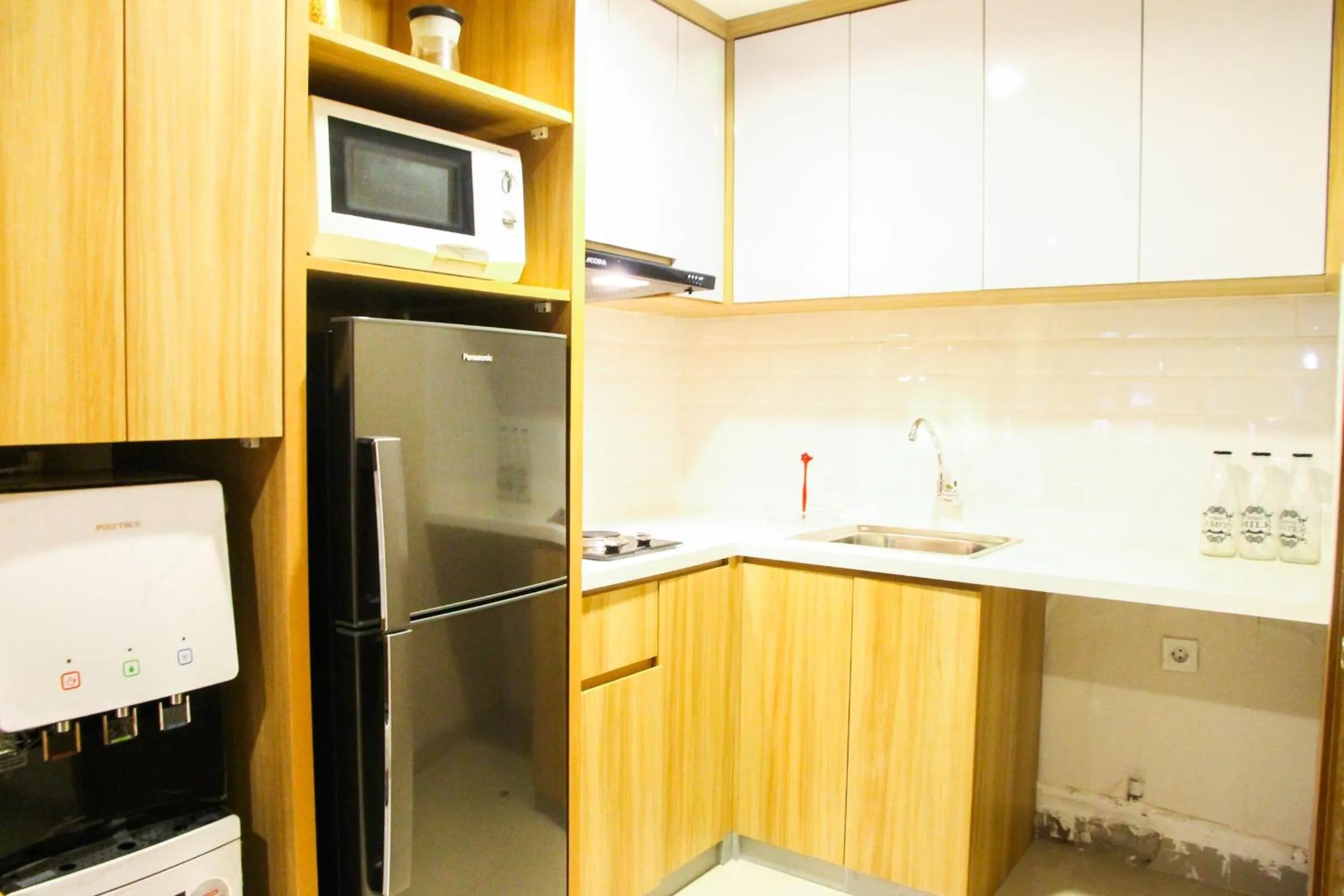 Kitchen or kitchenette in Scandinavian Japanese Style Studio The Oasis Apartment By Travelio