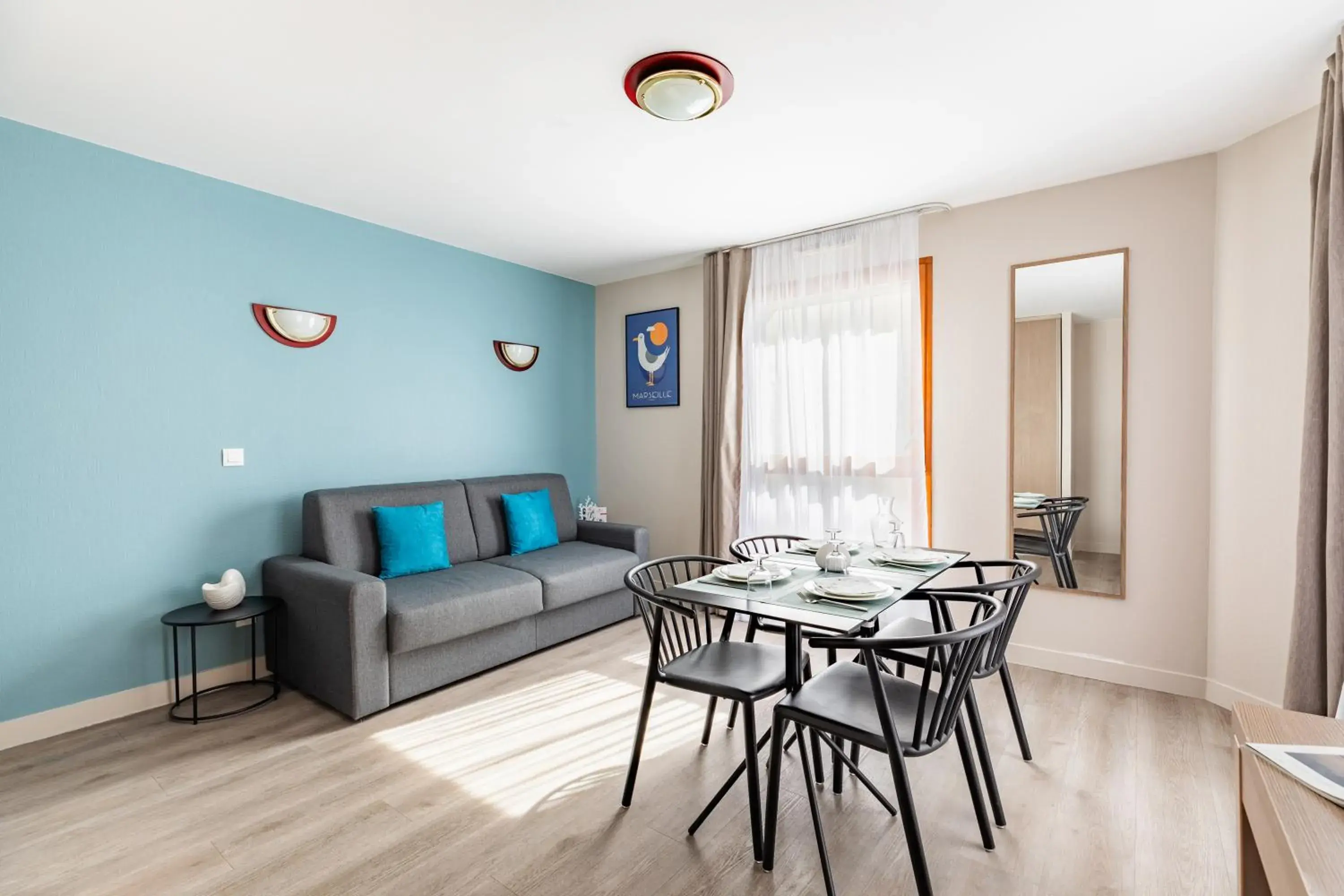 Living room in Appart'City Classic Marseille Euromed Living room in Appart'City Classic Marseille Euromed