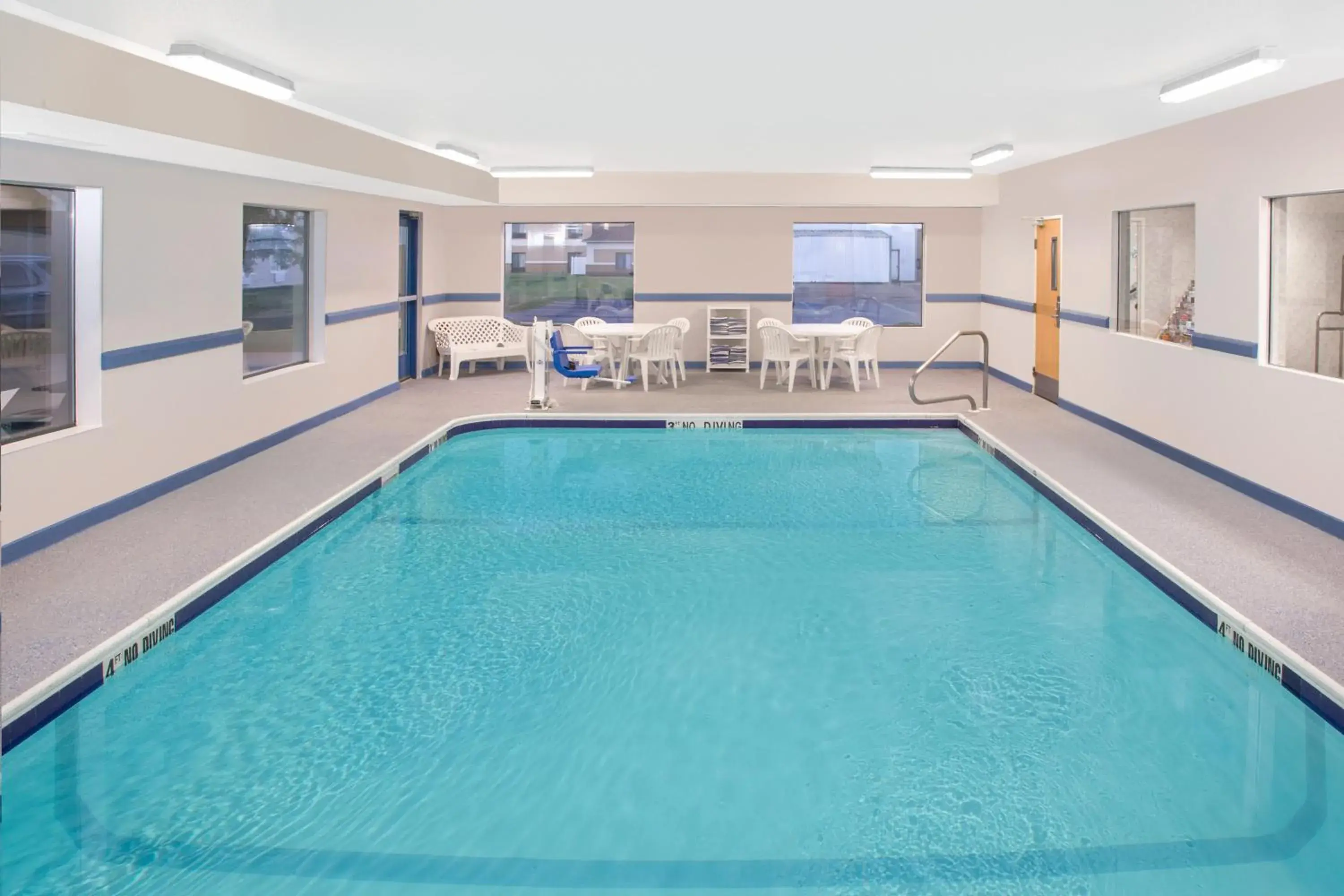 Swimming pool in Super 8 by Wyndham Three Rivers Swimming pool in Super 8 by Wyndham Three Rivers