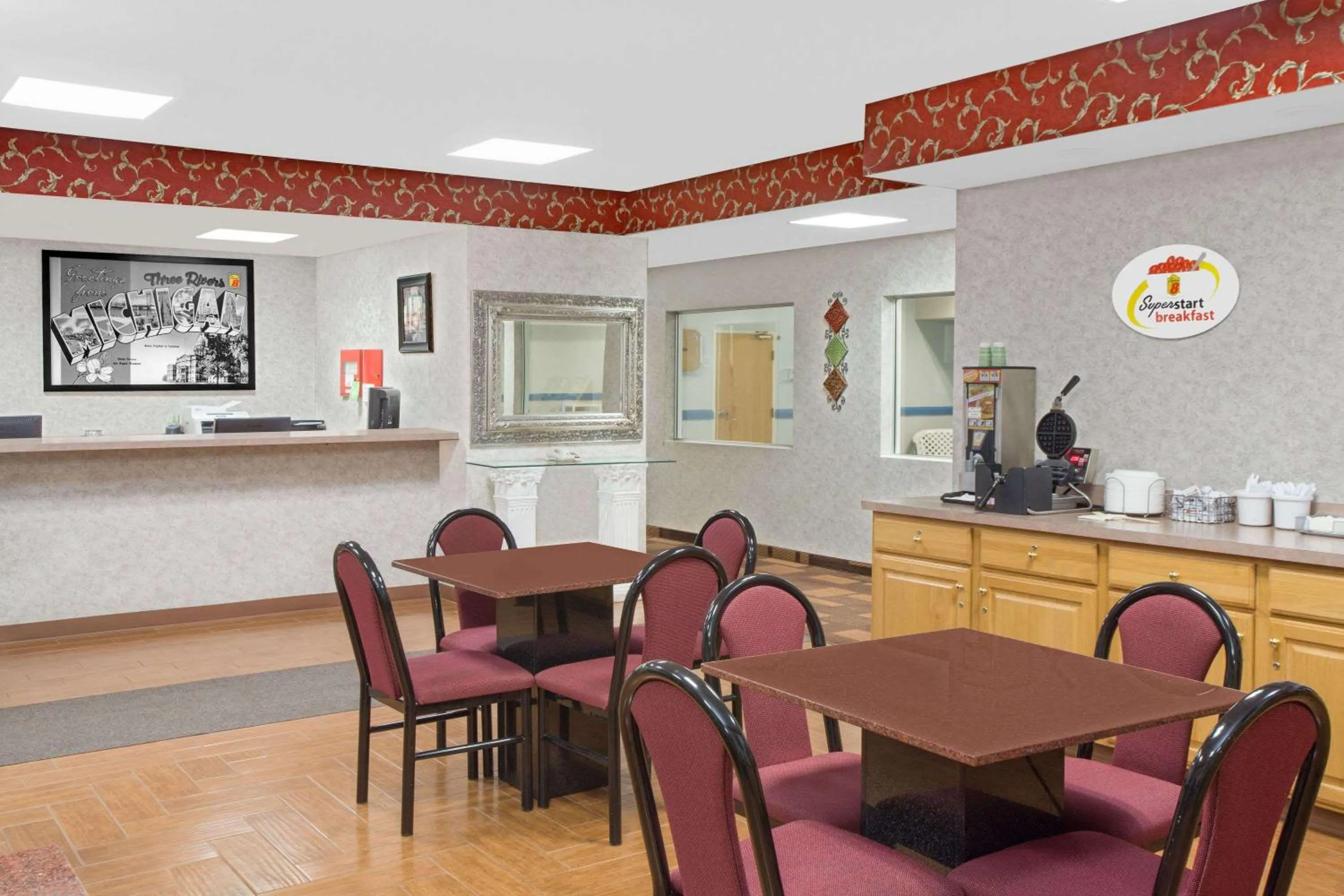 Lobby or reception in Super 8 by Wyndham Three Rivers