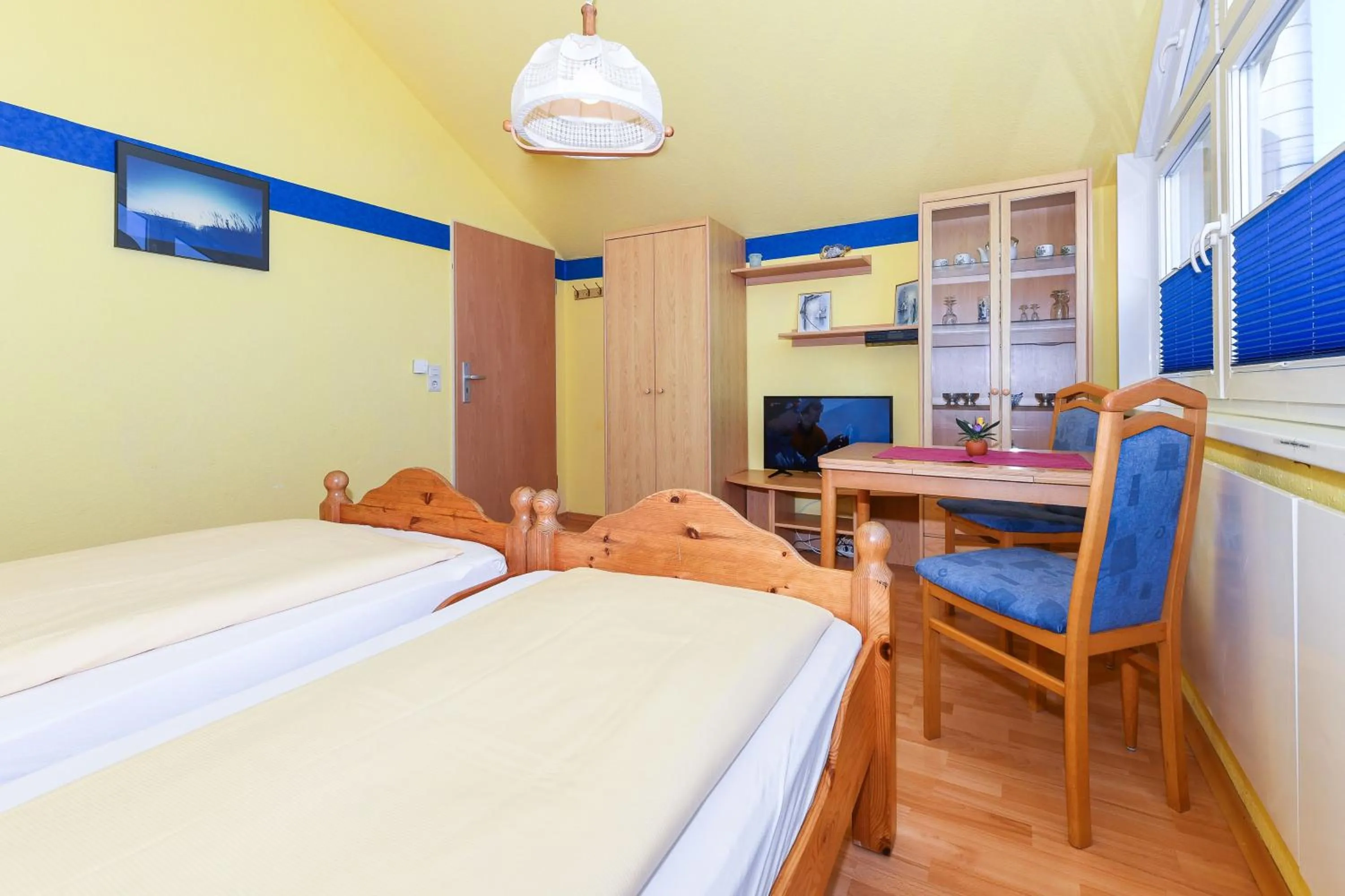 Bed in Ferienwohnung Inselblick