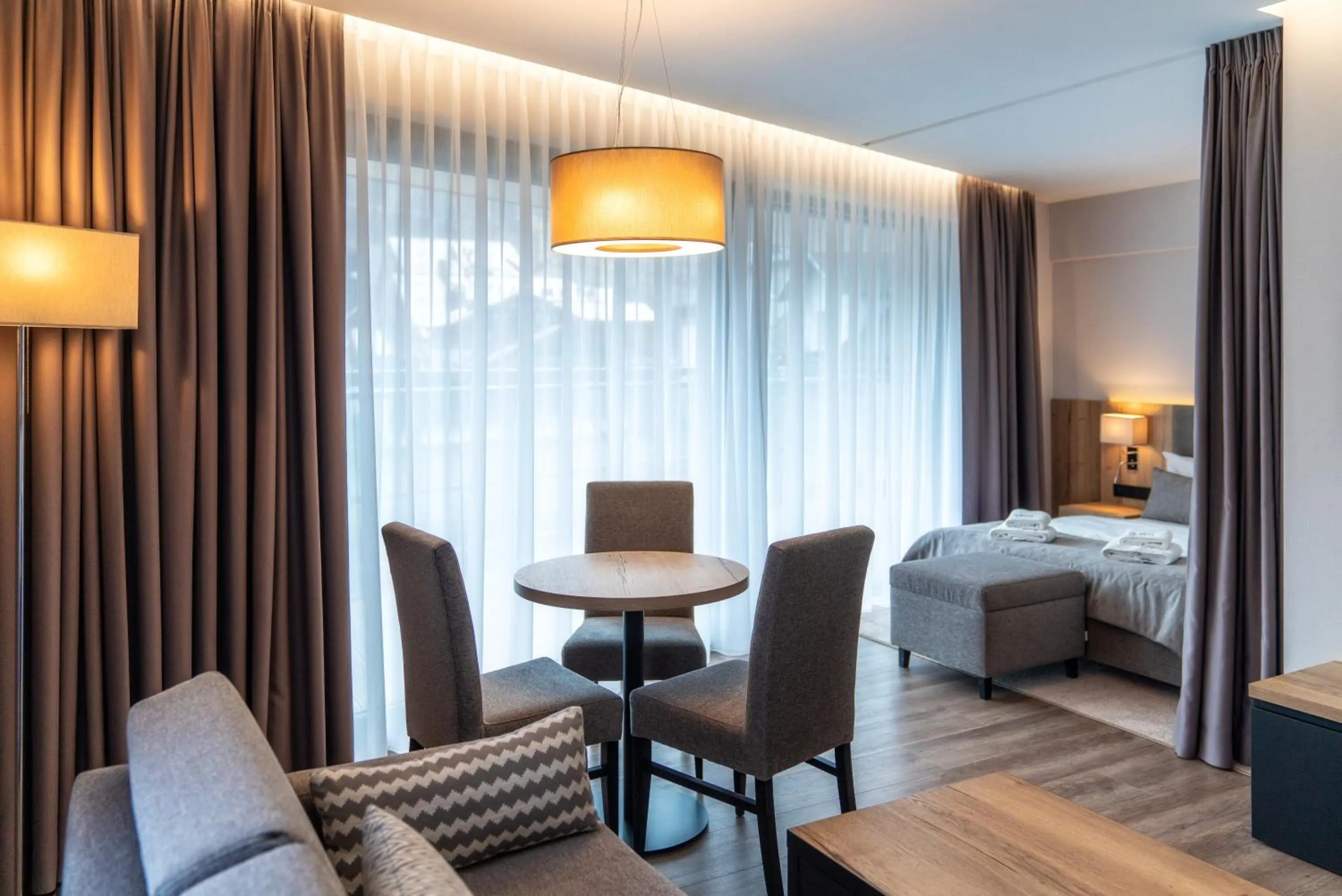 Living room, Bed in Meta Apartments