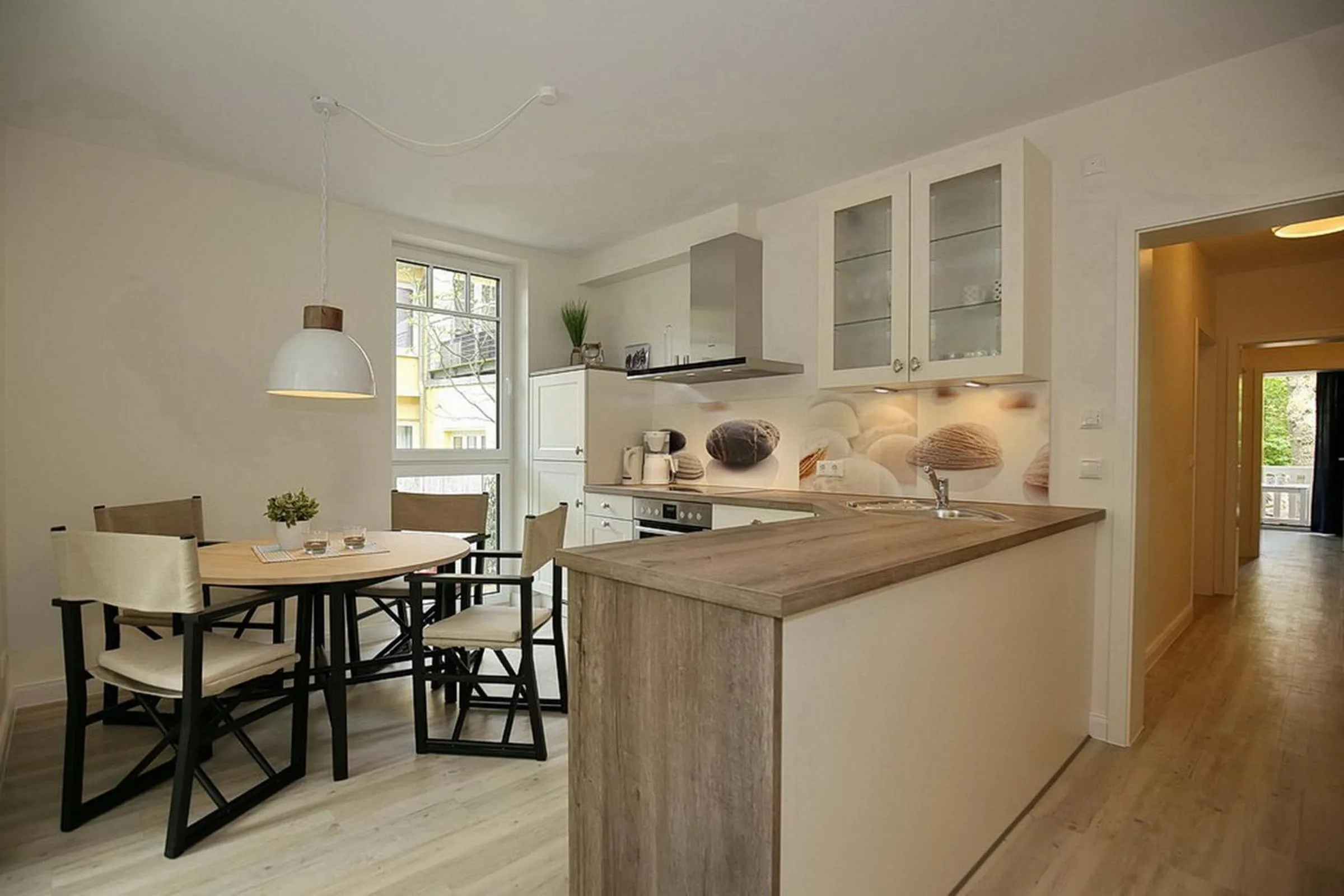 Kitchen or kitchenette in Strandvilla Scholle - Makrele Wohnung 04