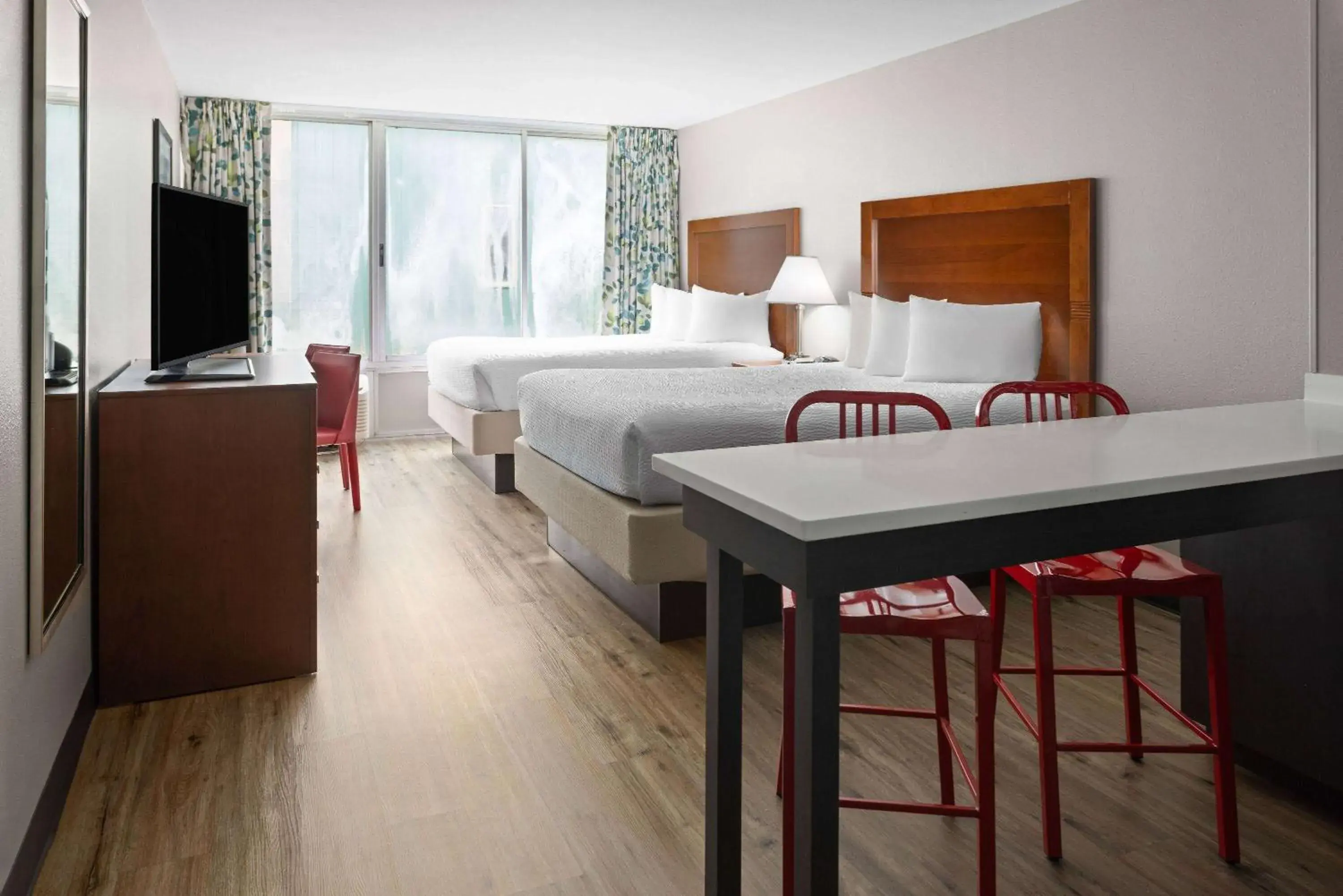 Queen Room with Two Queen Beds and Kitchenette - Non-Smoking in Ramada by Wyndham Ellsworth - Bar Harbor Queen Room with Two Queen Beds and Kitchenette - Non-Smoking in Ramada by Wyndham Ellsworth - Bar Harbor