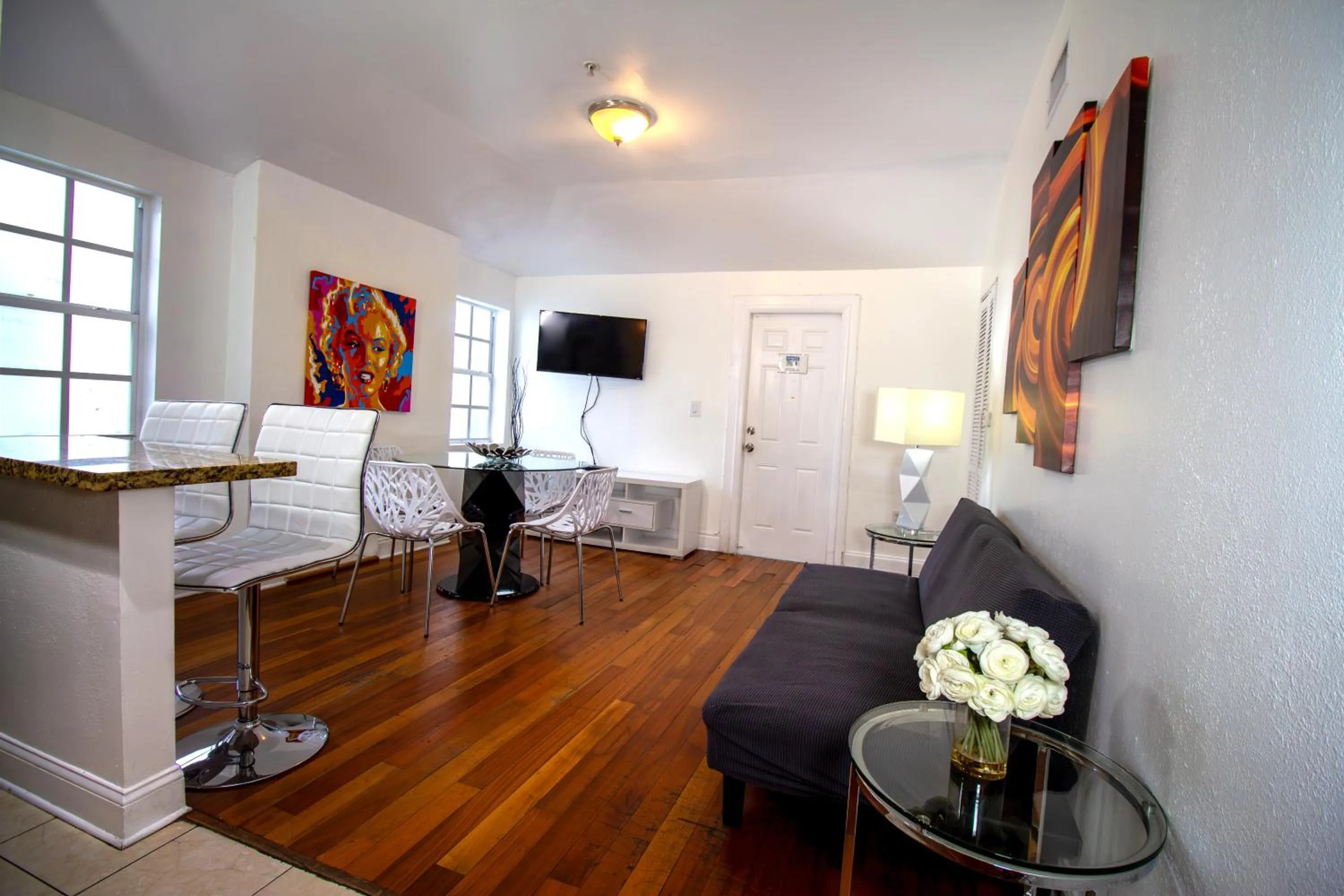 Living room in Hispaniola Apartments Part of the Oasis Casita Collection