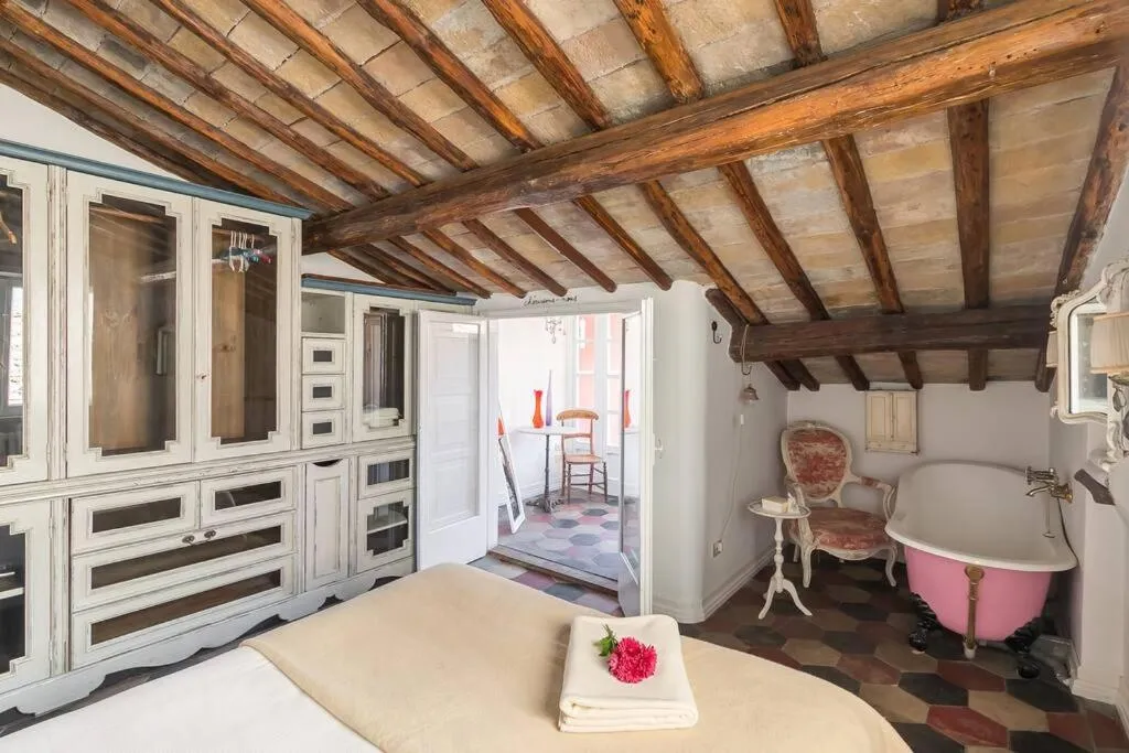 Bed in Scala Lovely Terrace Apartment