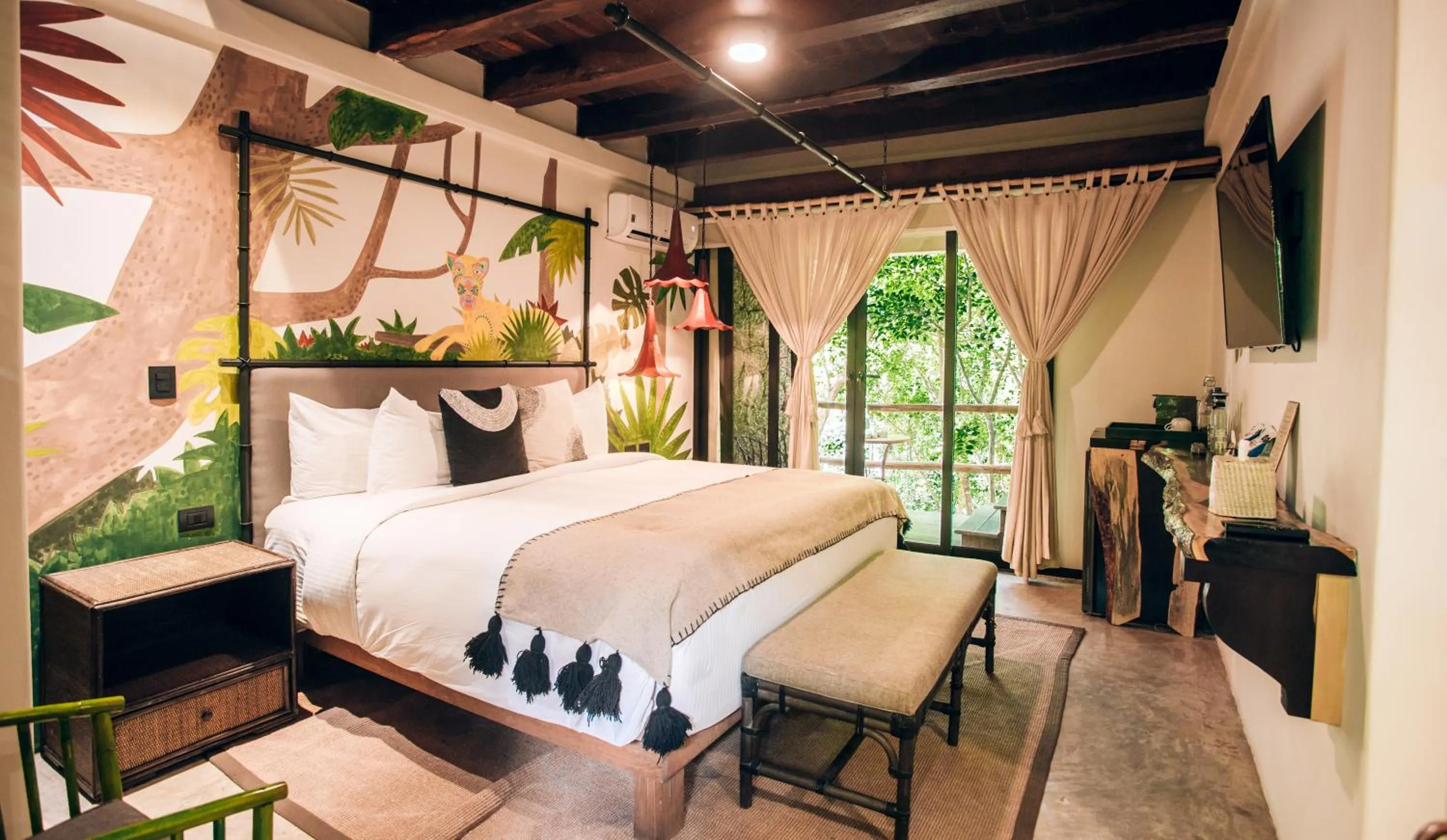 Bed in Orchid House Tulum Jungle
