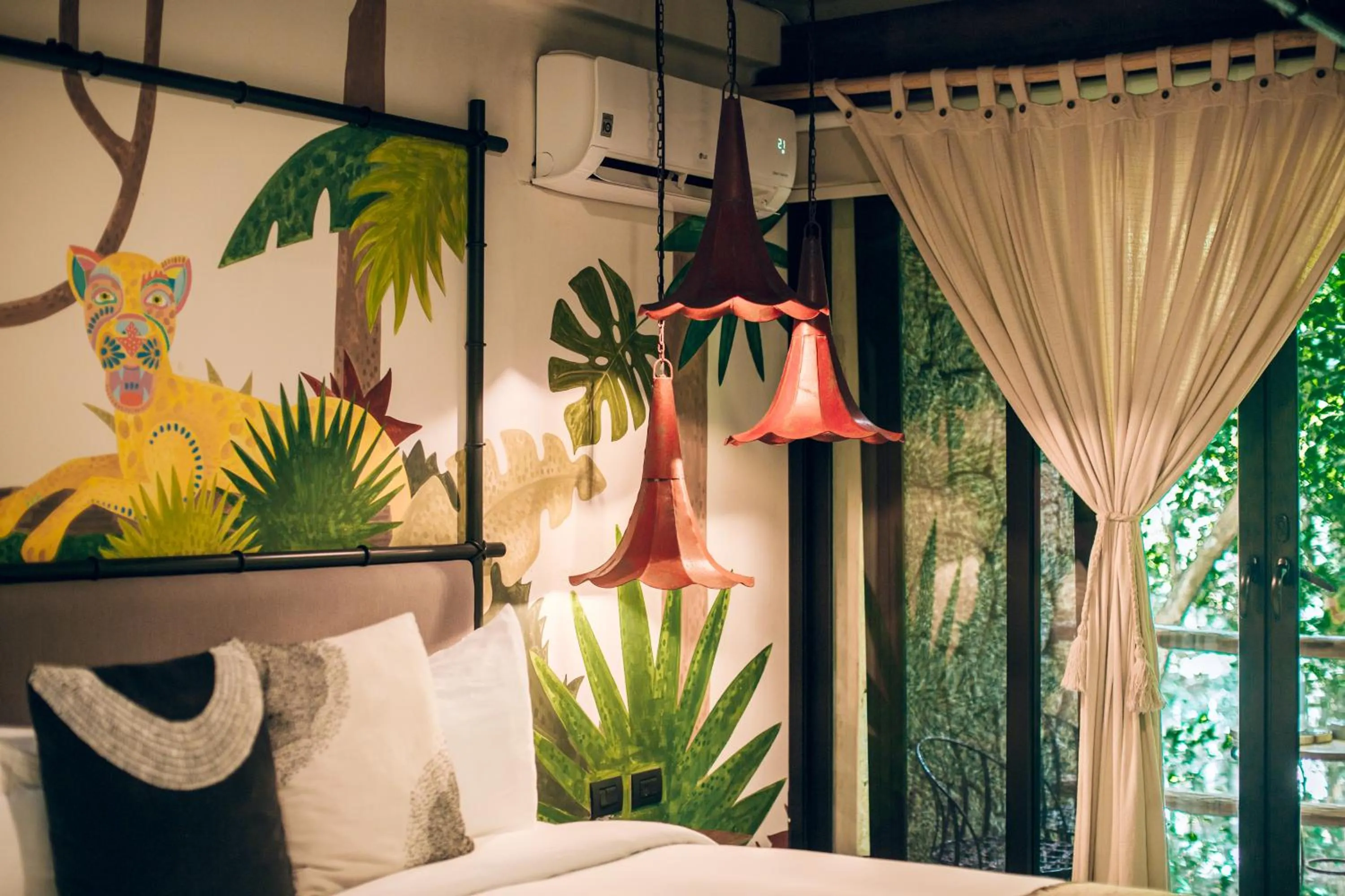 Bedroom, Bed in Orchid House Tulum Jungle