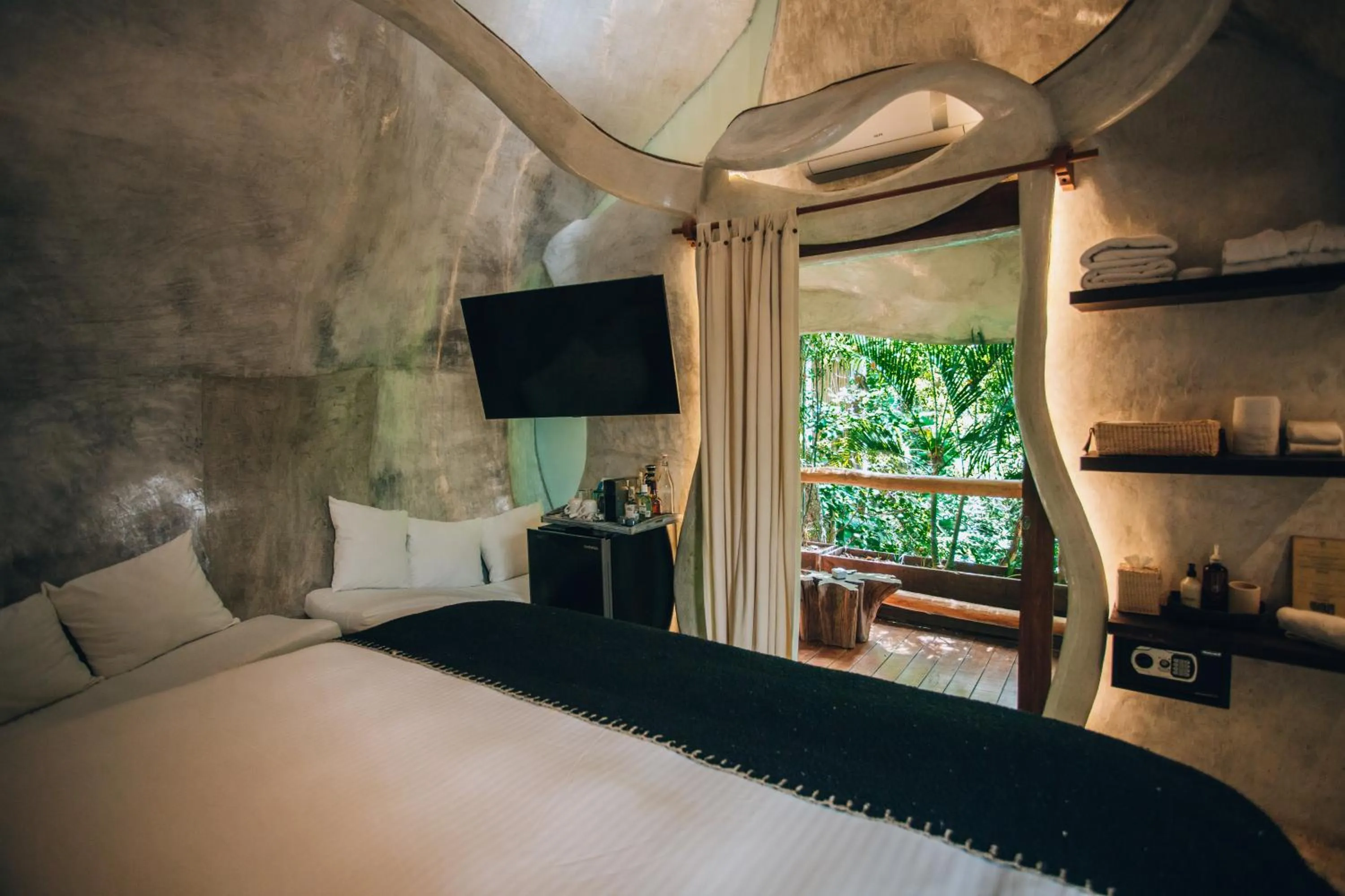 Bedroom, Bed in Orchid House Tulum Jungle