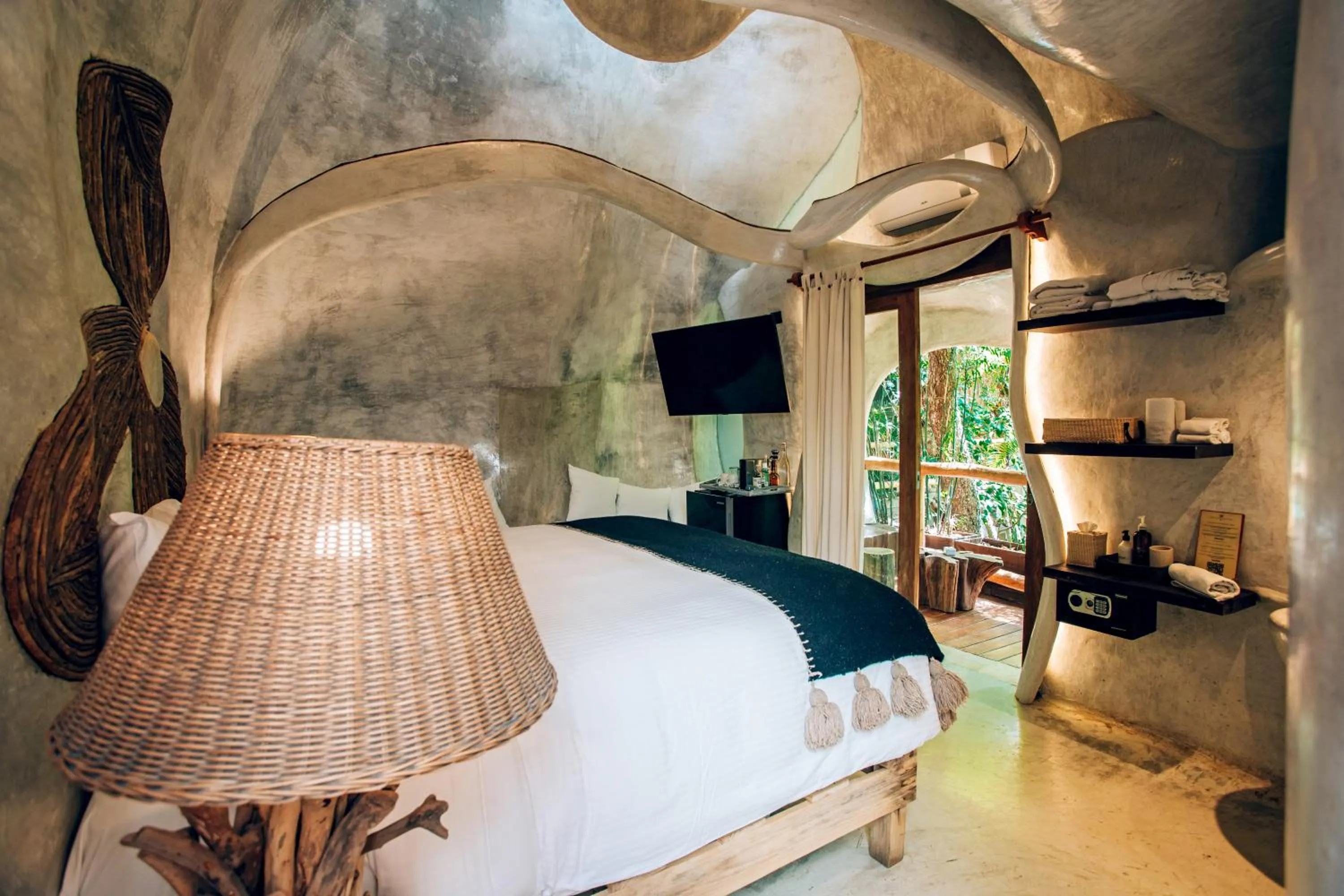 Bedroom, Bed in Orchid House Tulum Jungle