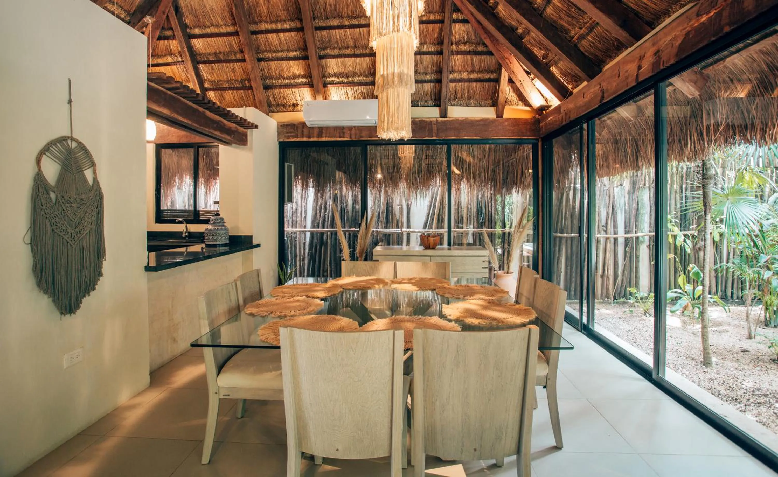 Dining area in Orchid House Tulum Jungle