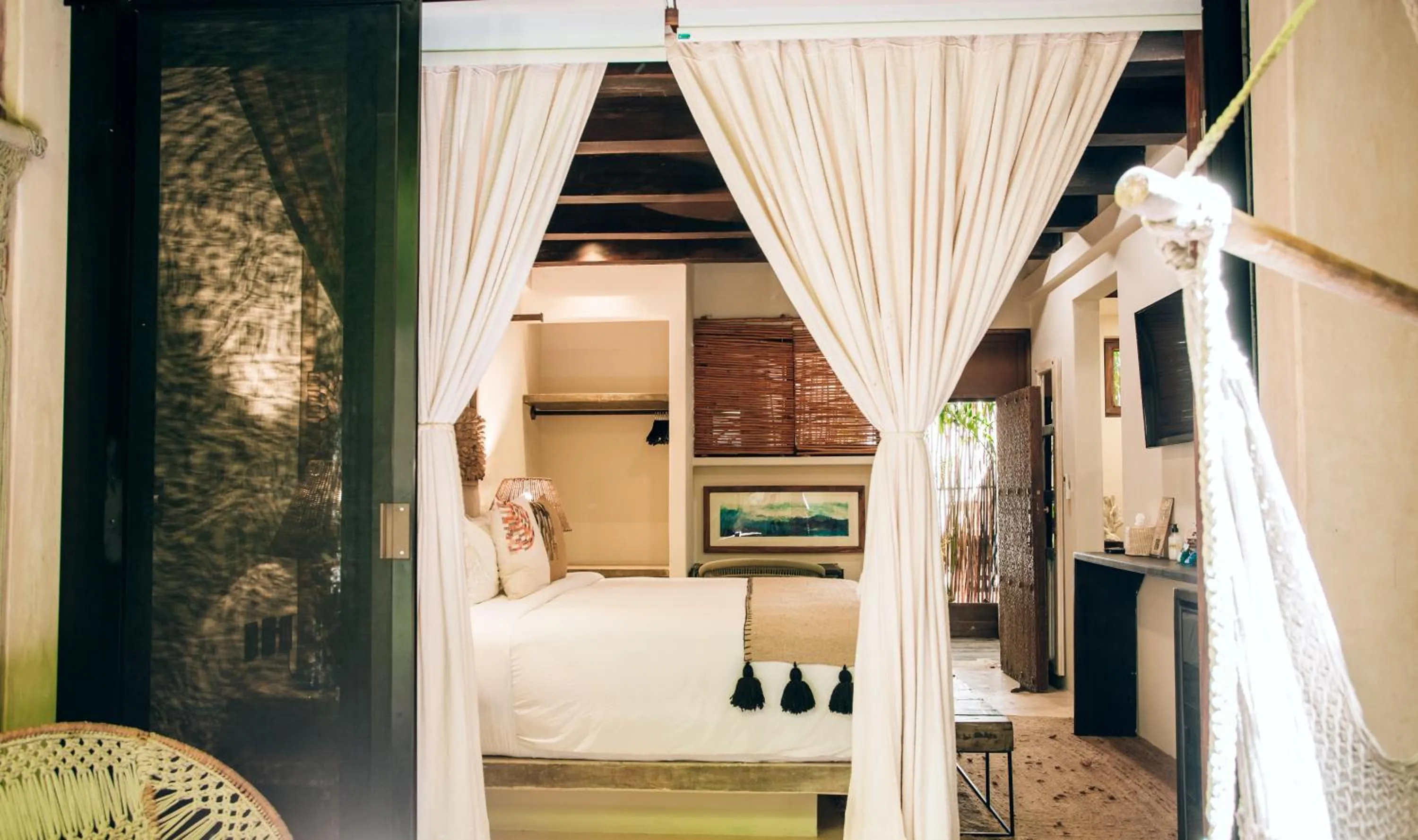 Bedroom, Bed in Orchid House Tulum Jungle