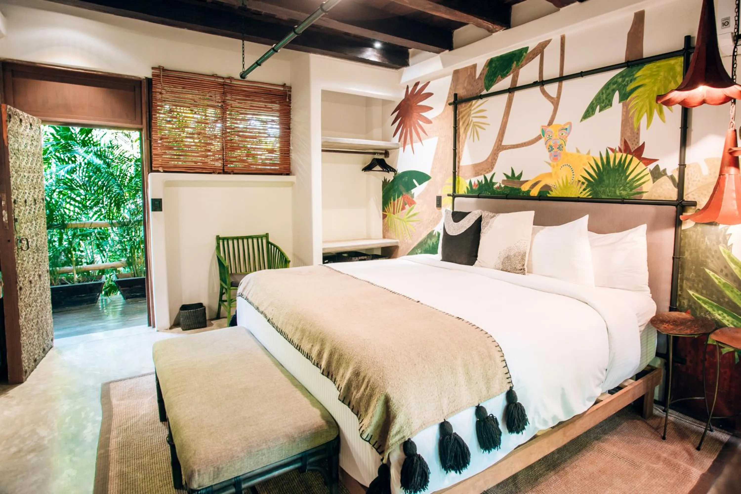 Bedroom, Bed in Orchid House Tulum Jungle