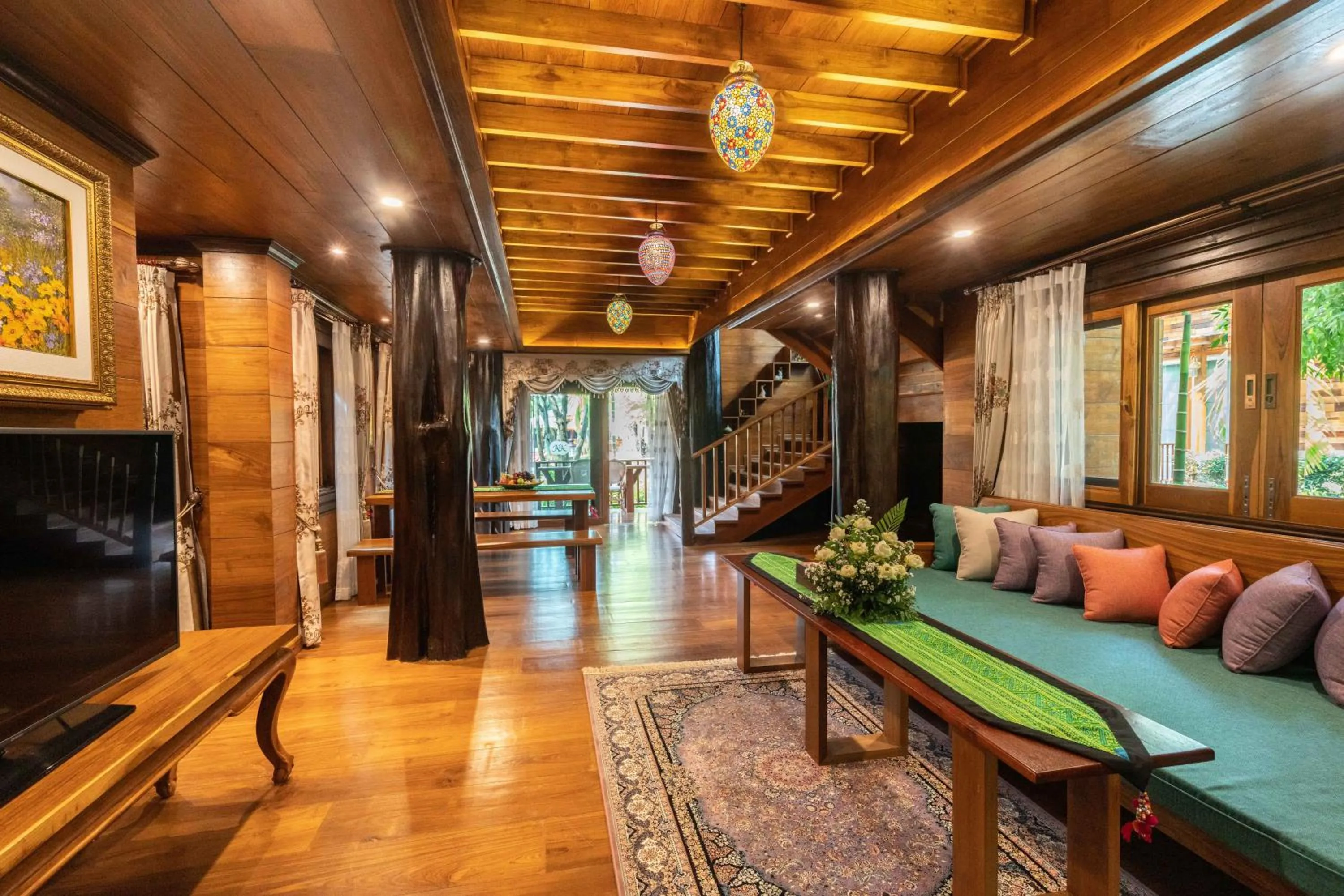 Seating area in WandaVista Resort Khum Wang Nuea Chiang Mai清迈万达文华酒店北国之宫