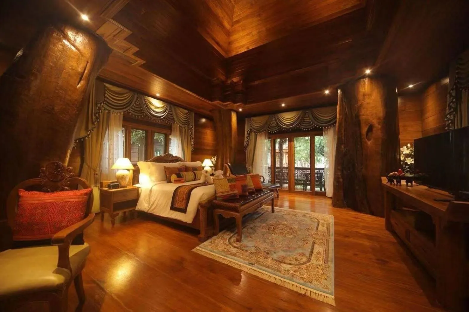 Photo of the whole room, Bed in WandaVista Resort Khum Wang Nuea Chiang Mai清迈万达文华酒店北国之宫