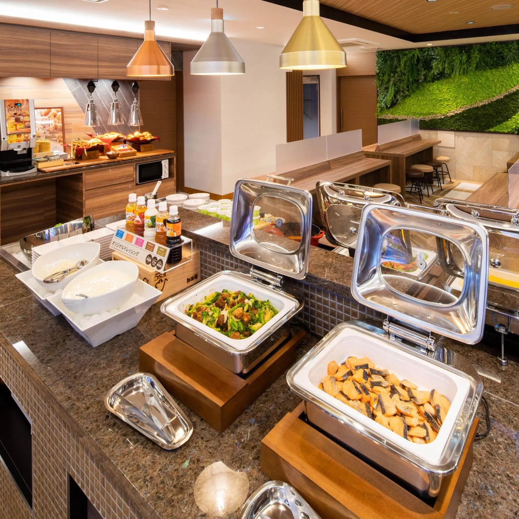 Buffet breakfast in Super Hotel Nagano Iida Inter