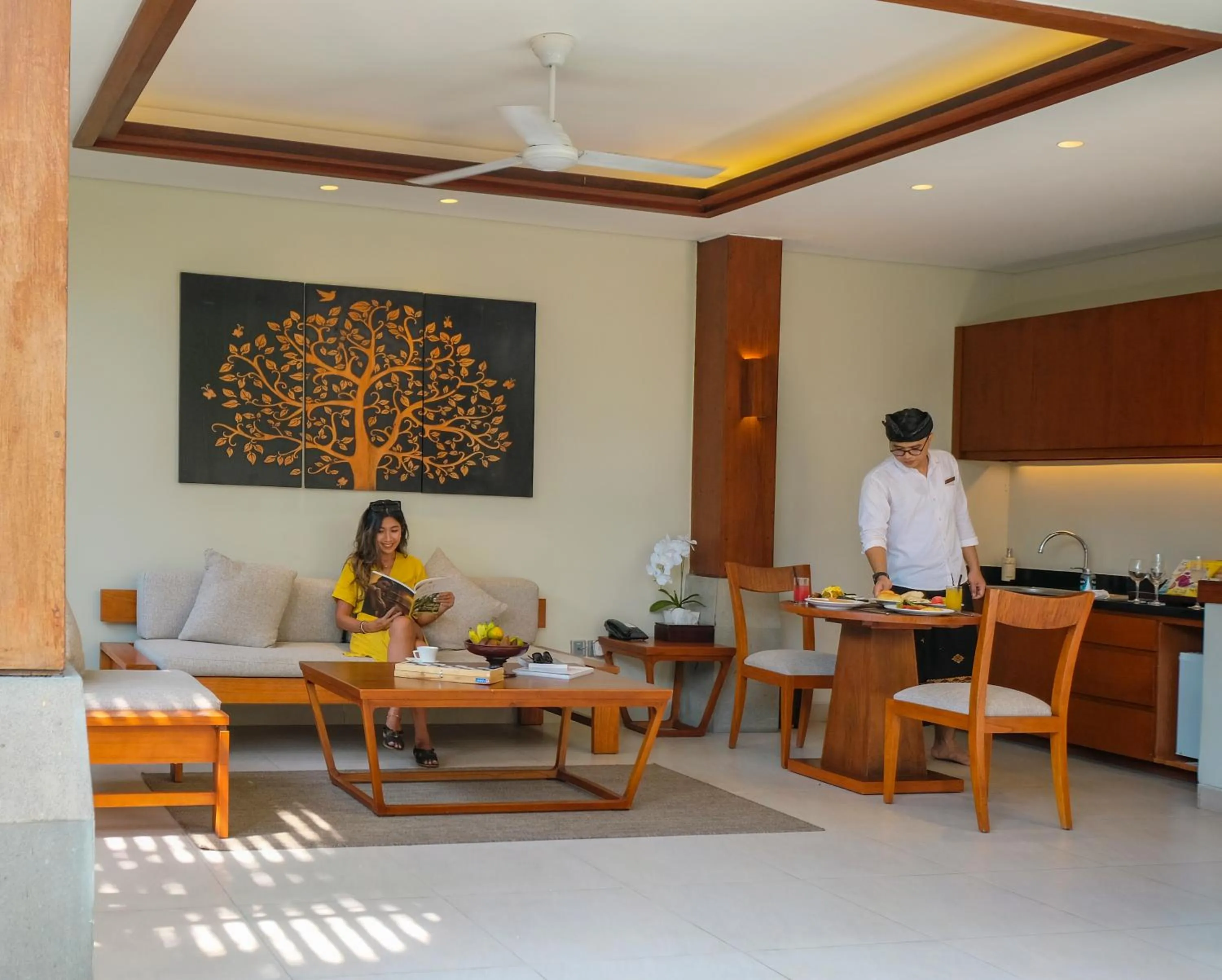 Living room in tanadewa Villas Nusa Dua Bali by Cross Collection