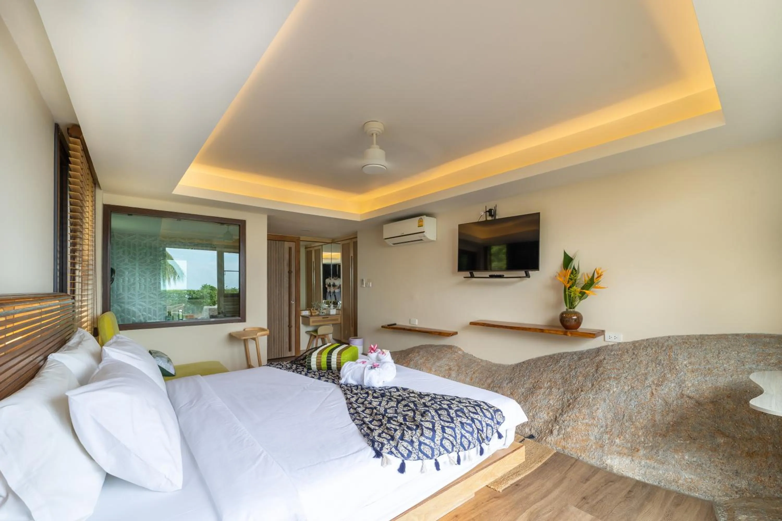 Bed in The Rock Samui Beach Resort