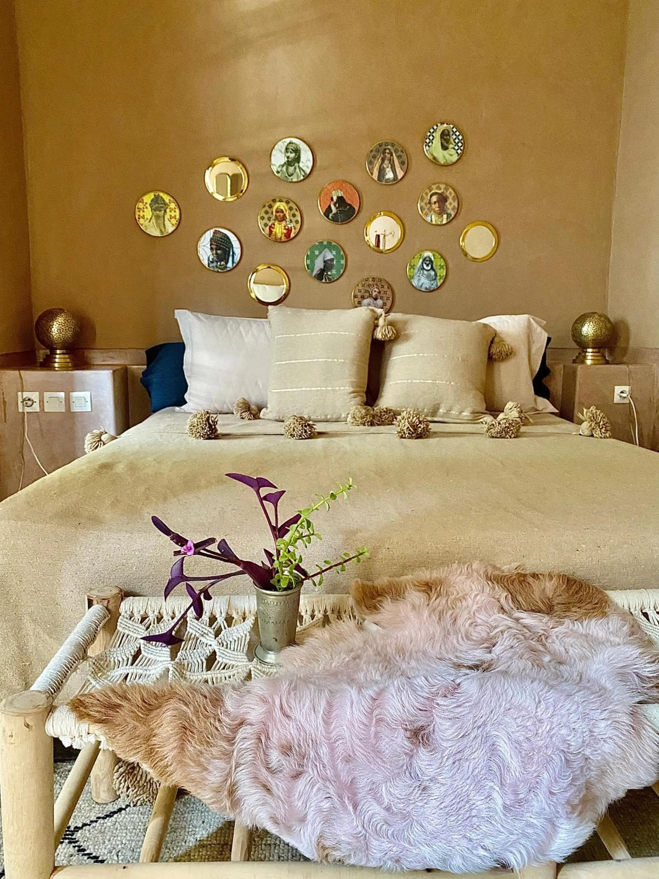 Bed in Riad Wabisabi