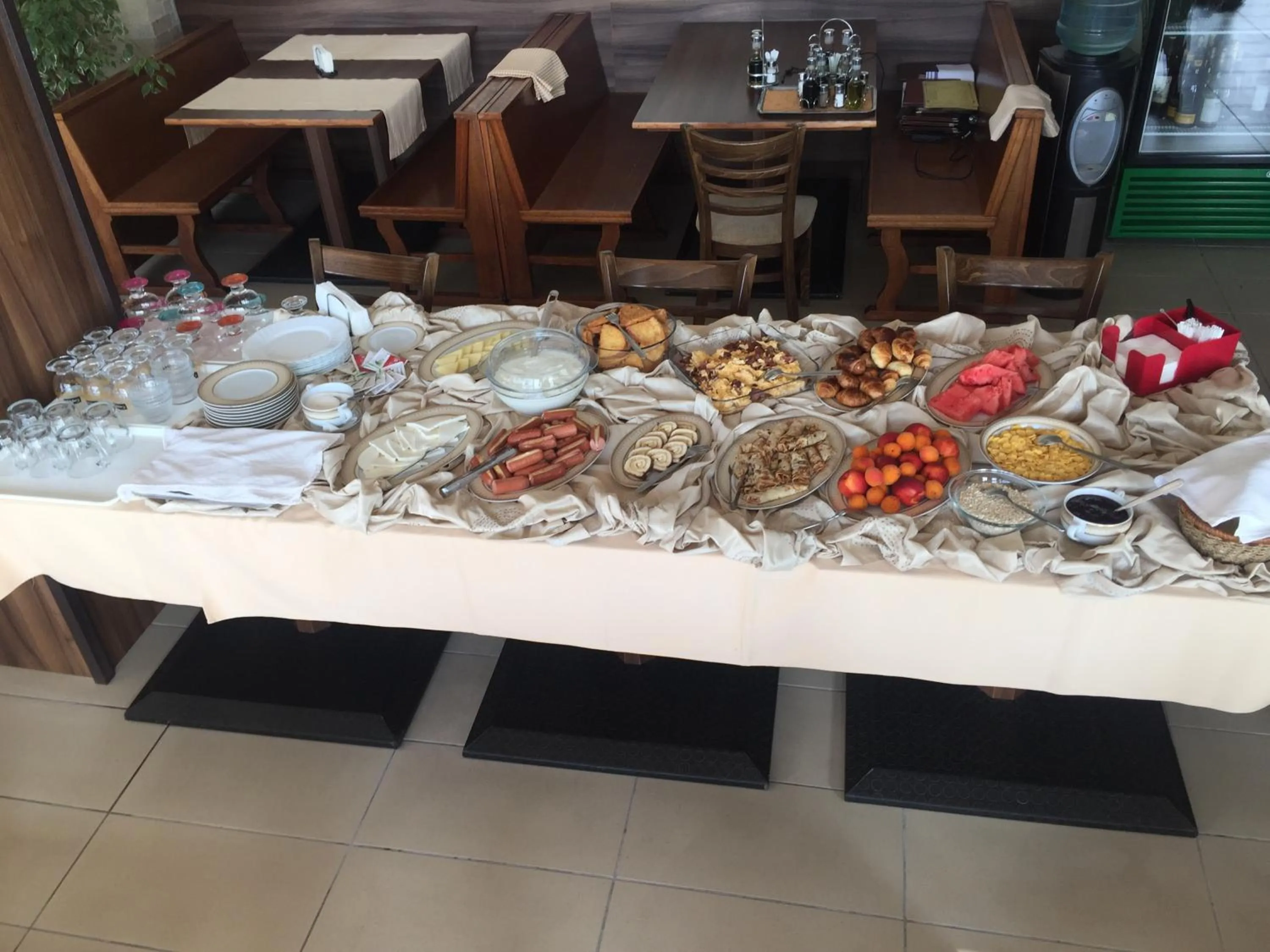 Buffet breakfast in Family Hotel Piter