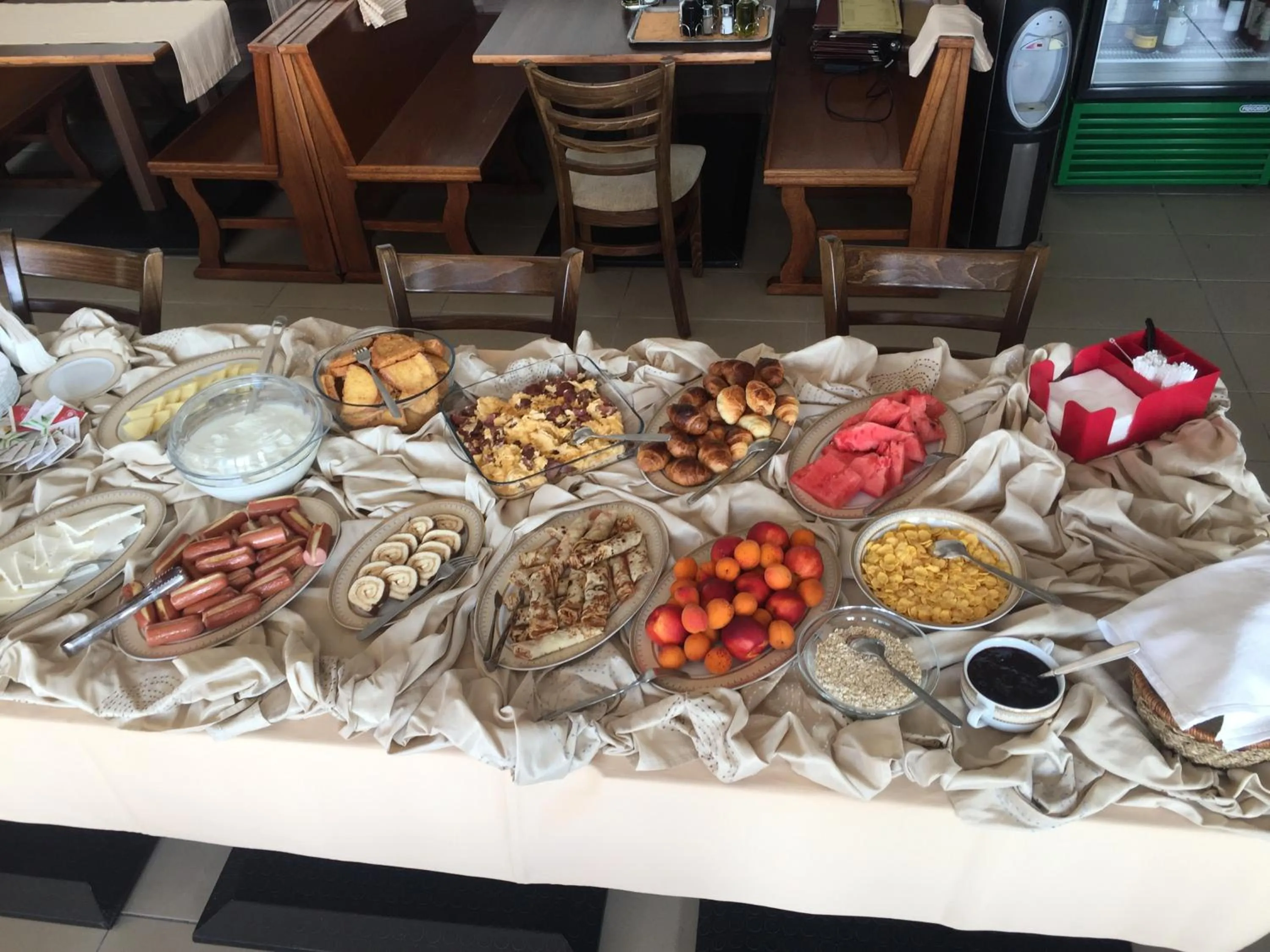 Buffet breakfast in Family Hotel Piter