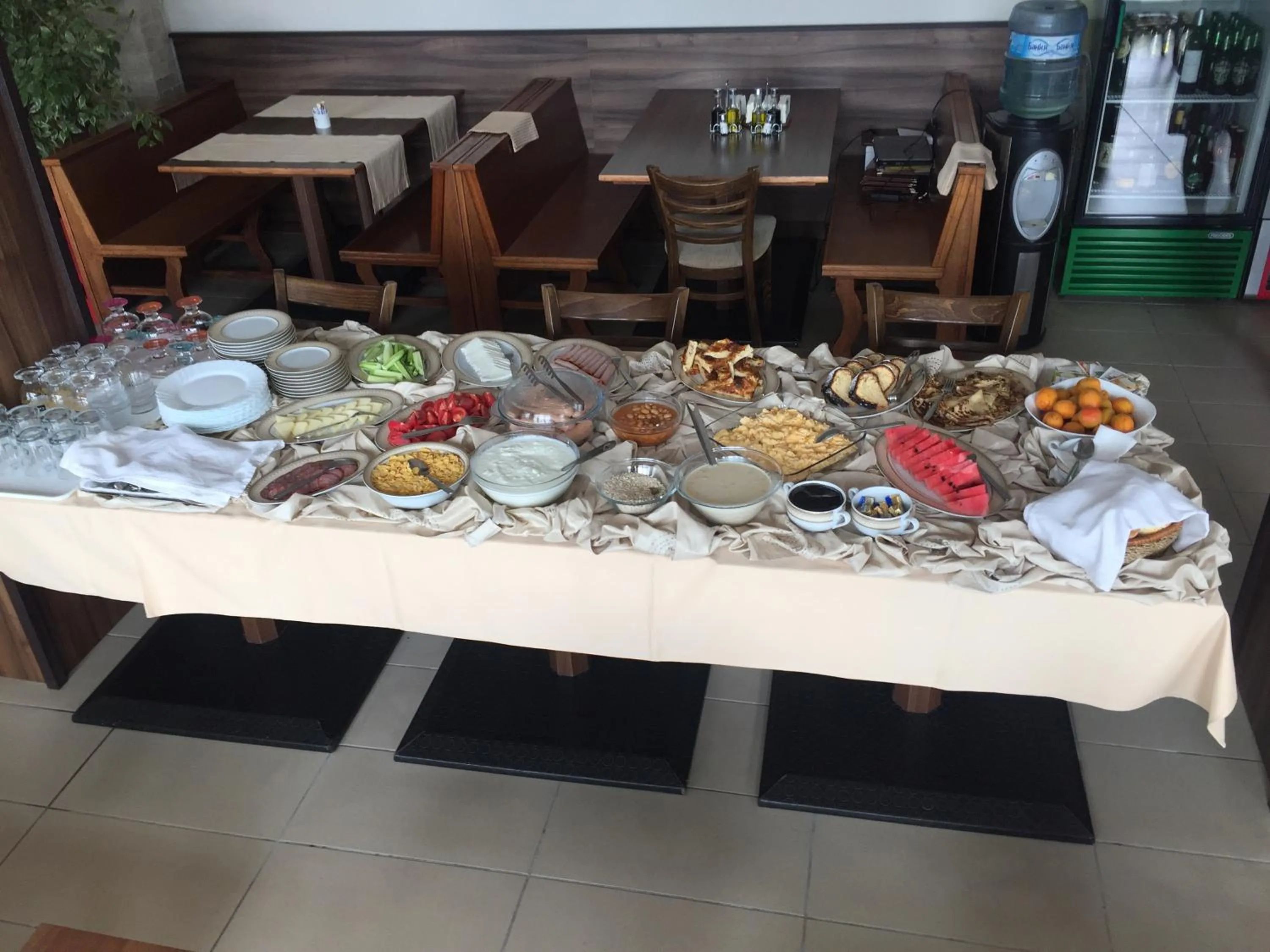 Buffet breakfast in Family Hotel Piter