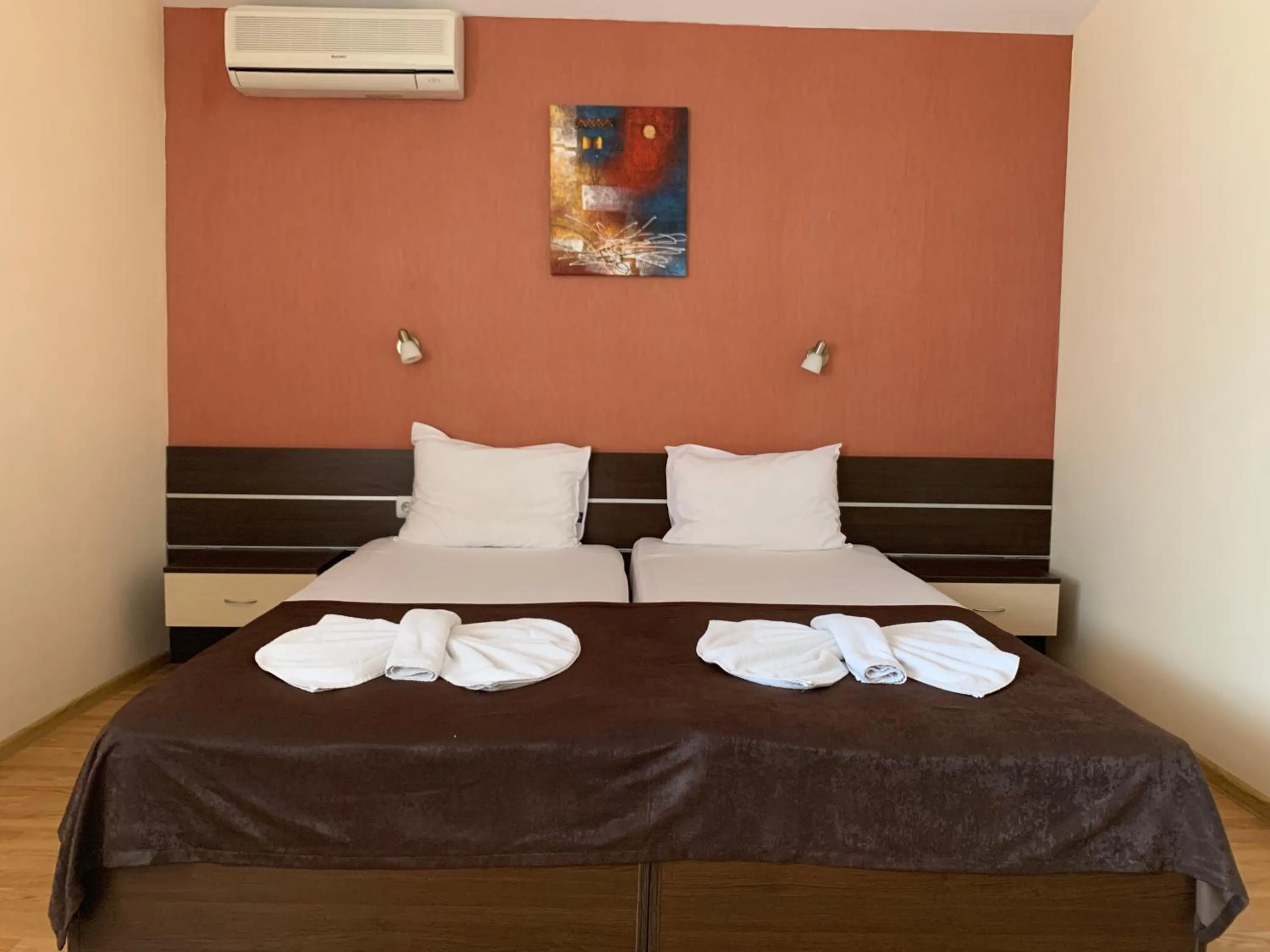 Bed in Family Hotel Piter