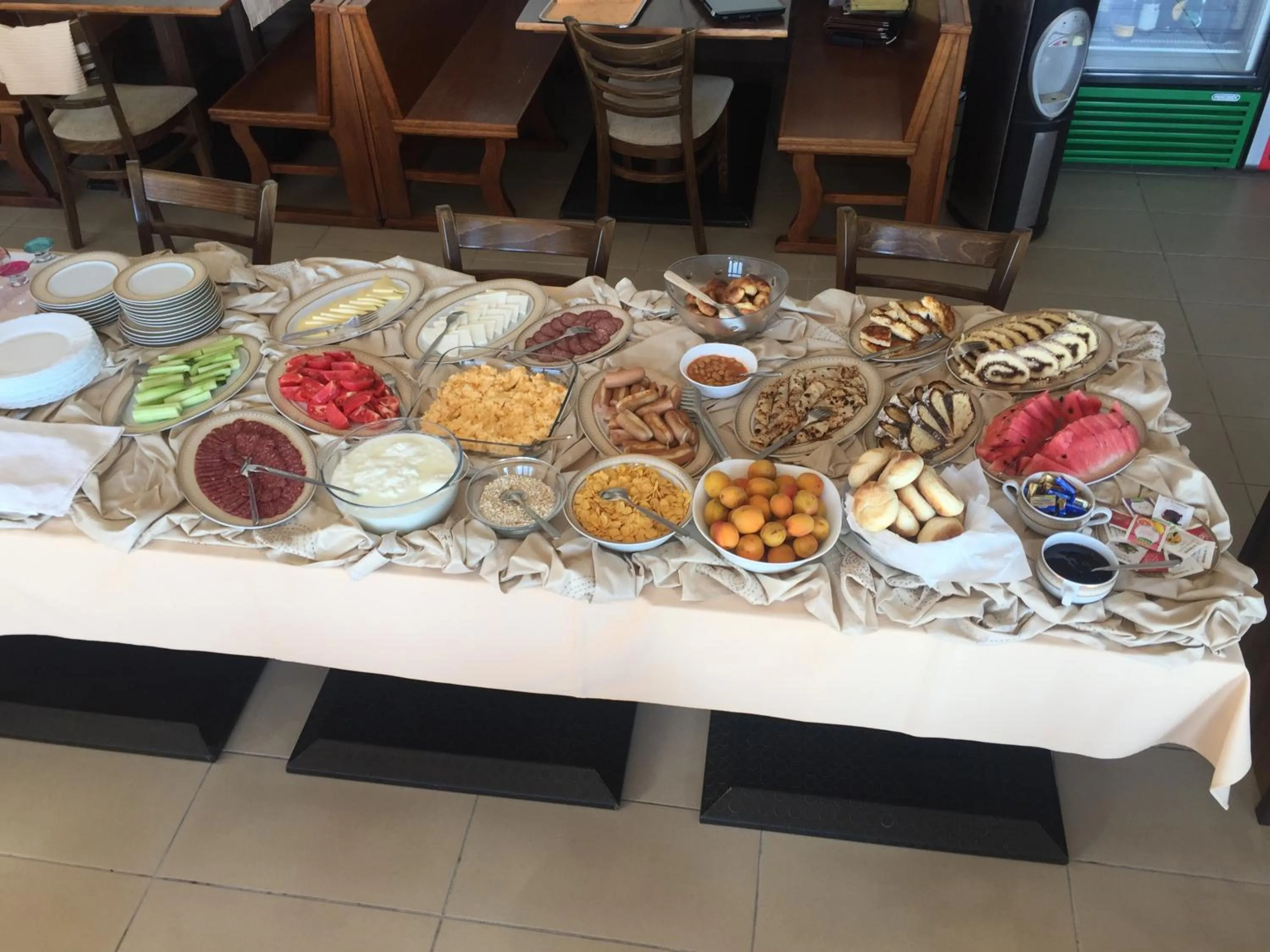 Buffet breakfast in Family Hotel Piter