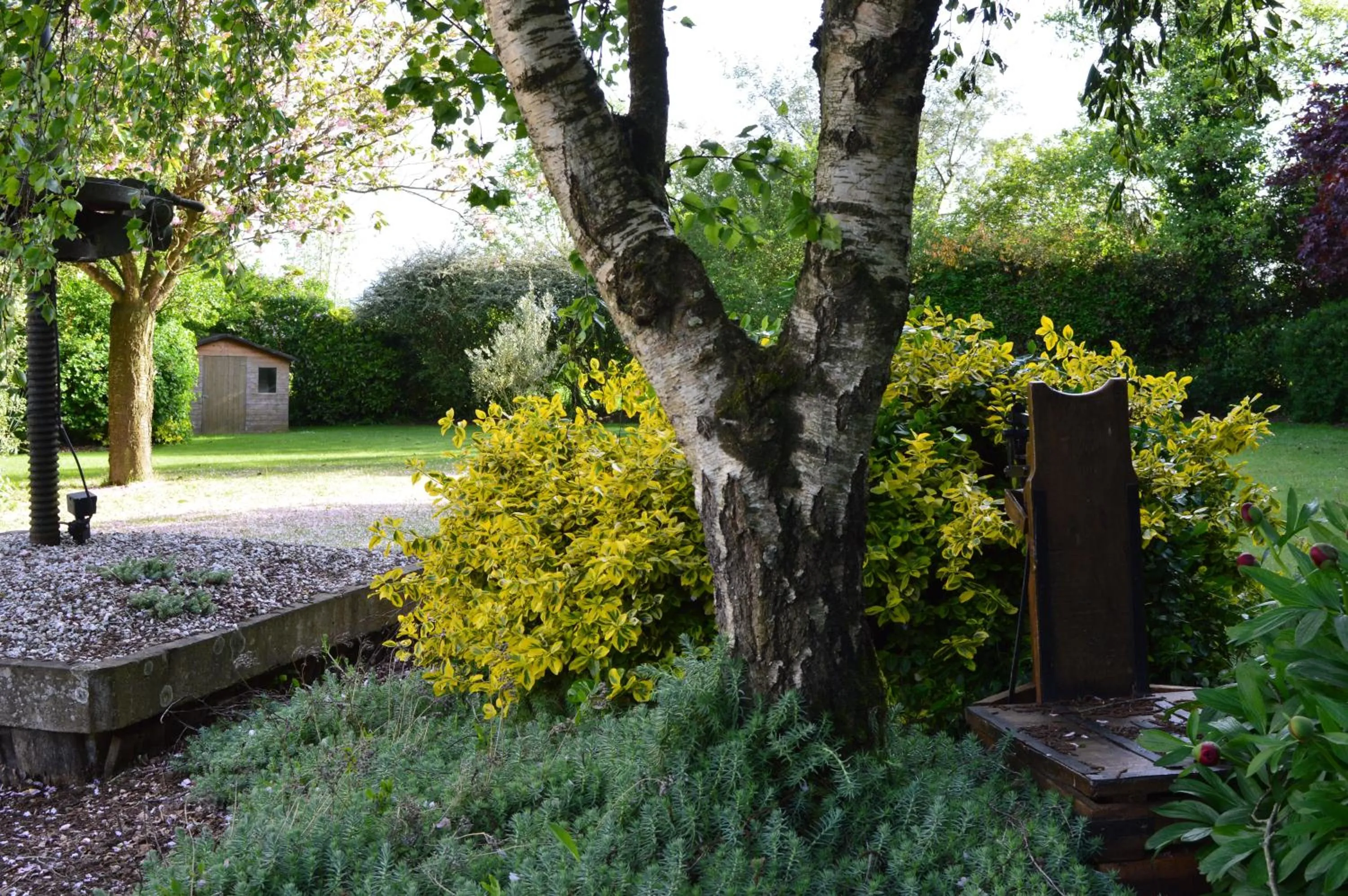 Garden view in Chambres d'Hôtes Au Clos du Lit