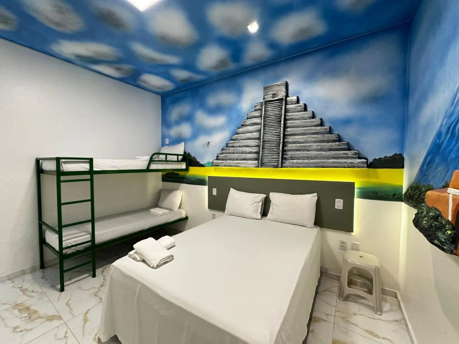 Bed in Pousada Country K no Parque Aquamak