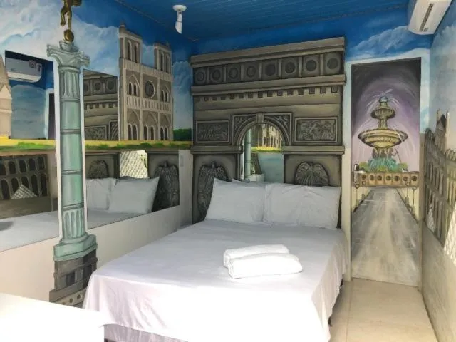 Bed in Pousada Country K no Parque Aquamak