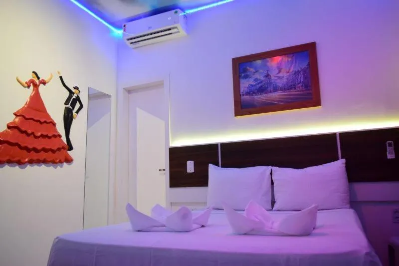 Bed in Pousada Country K no Parque Aquamak