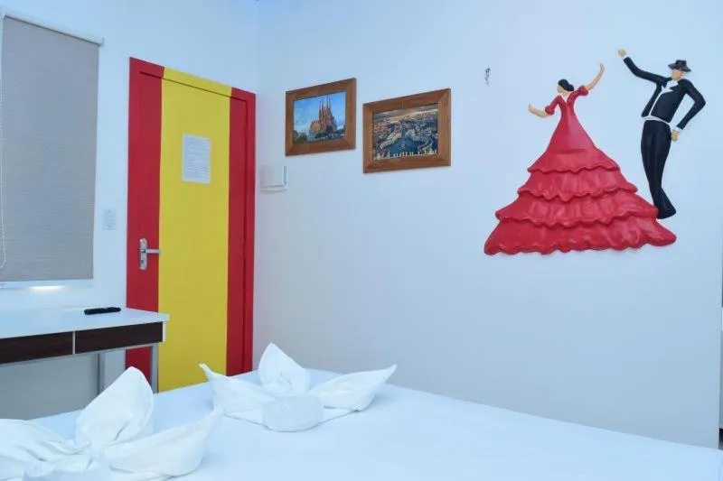 Bed in Pousada Country K no Parque Aquamak