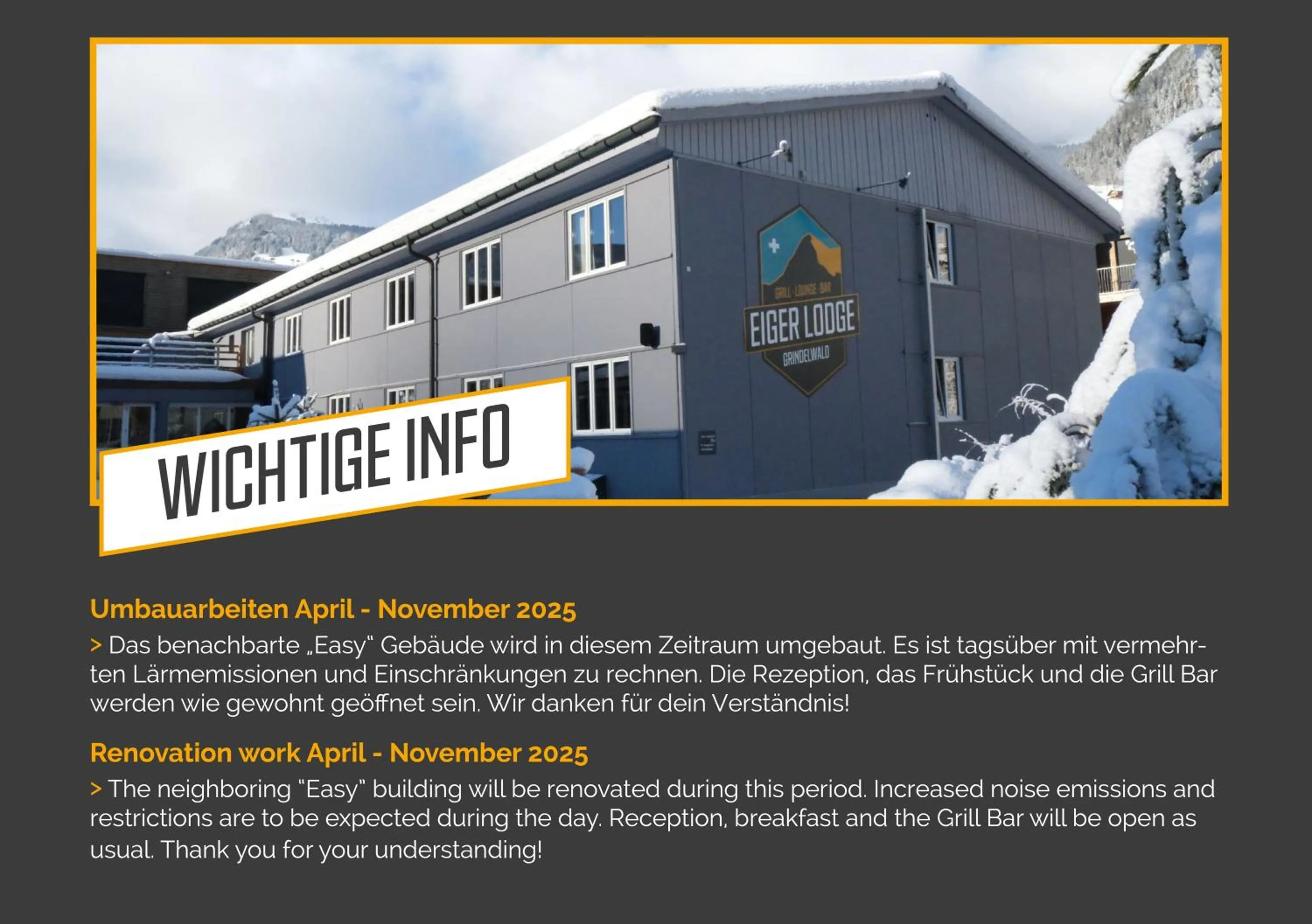 Property logo or sign in Eiger Lodge Chic