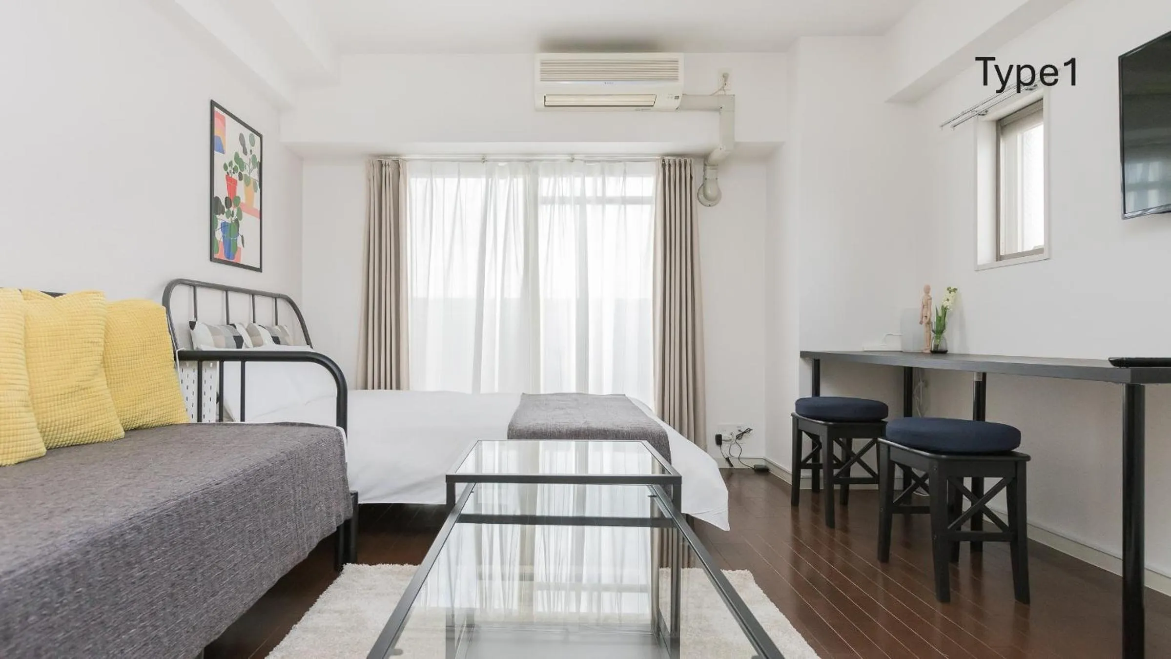 Bed in Nanba West Sakuragawa Station Apartment