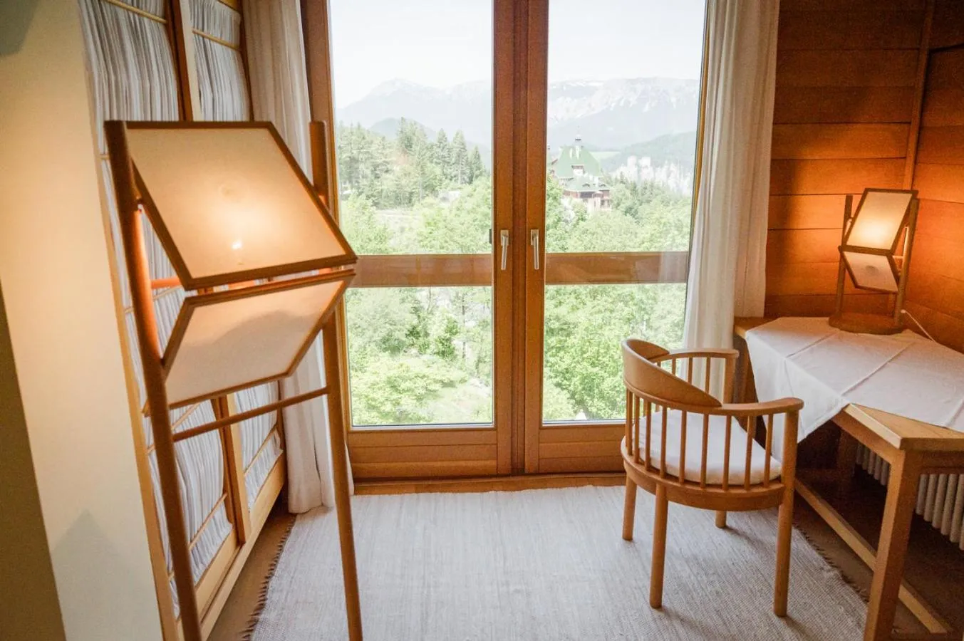 View (from property/room), Bed in Panoramahotel Wagner - Das Biohotel am Semmering