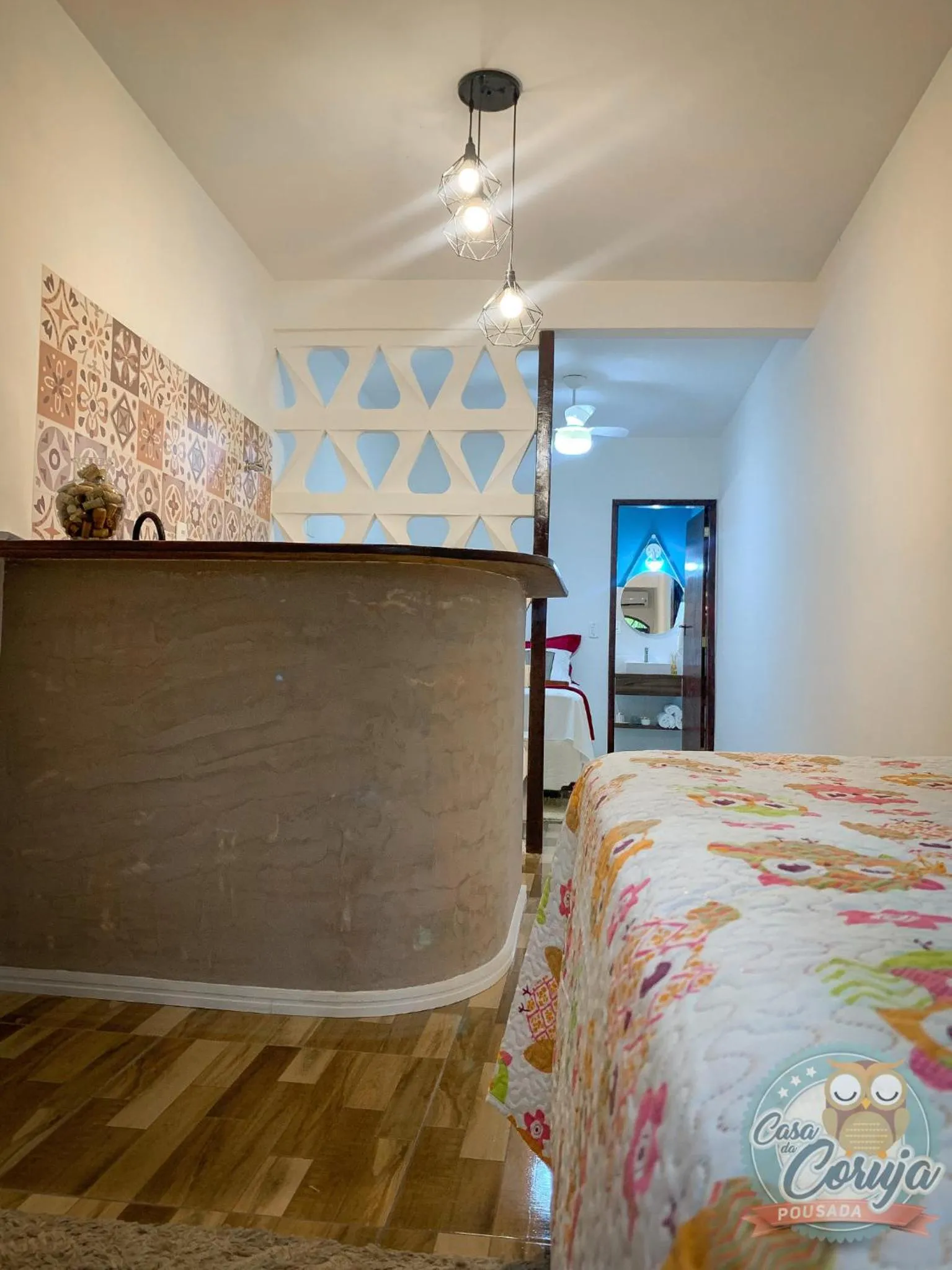 Bathroom, Bed in Casa da Coruja