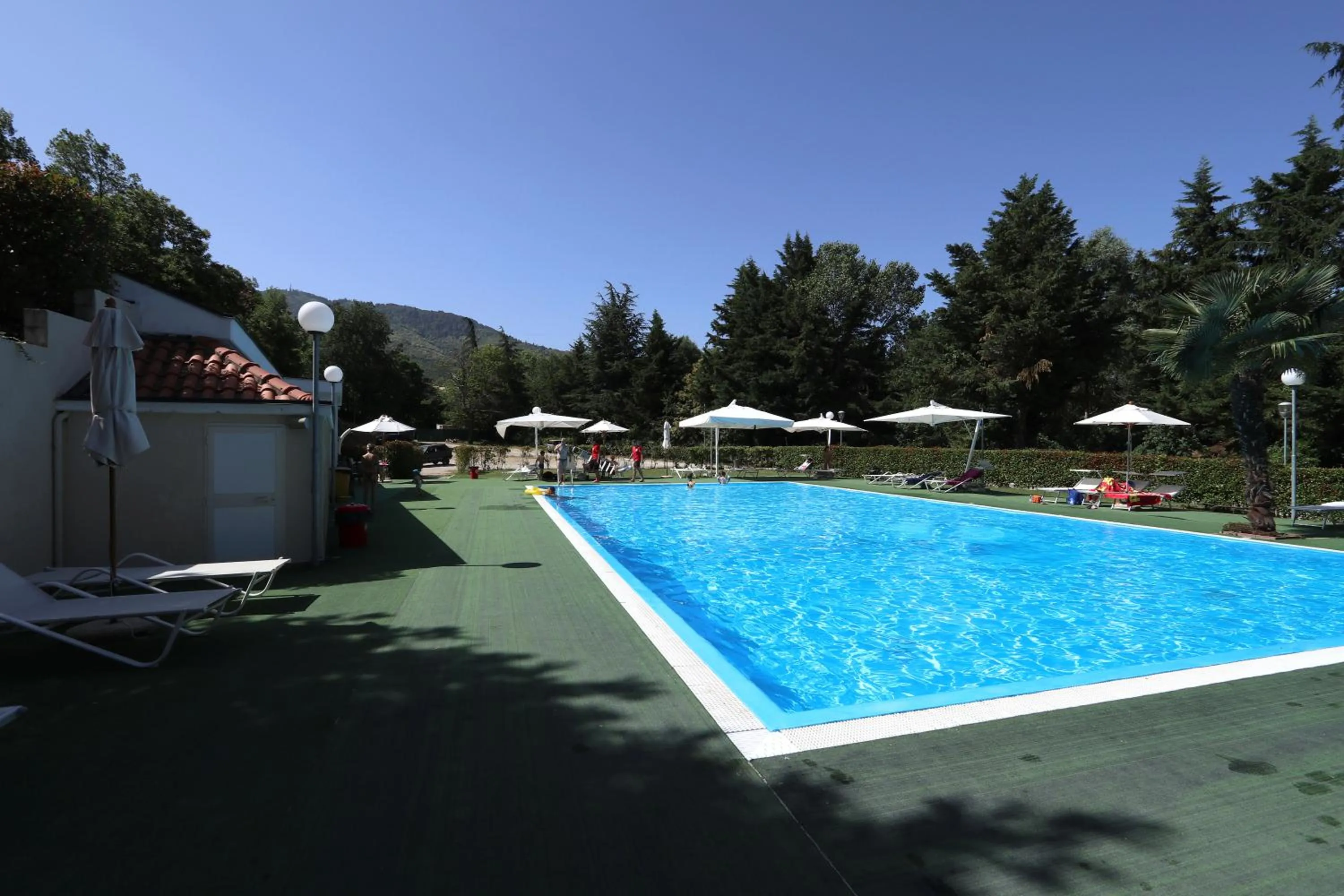 Pool view in Il Castagneto Hotel