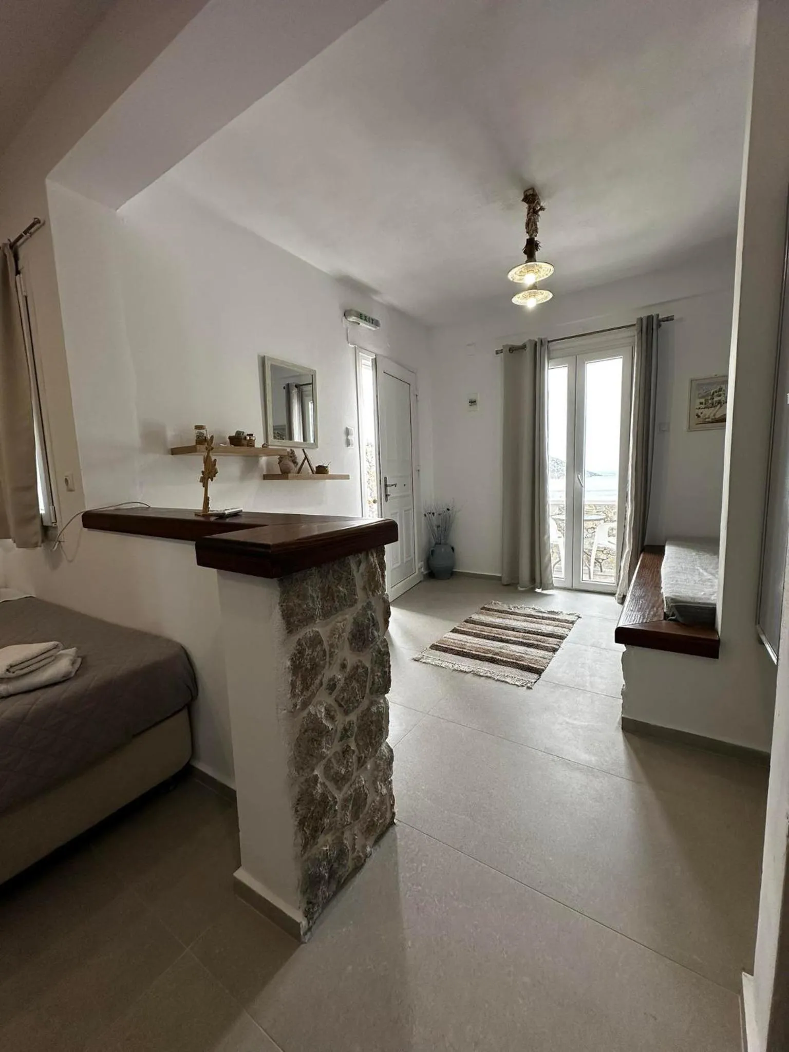 Bed in Elenis Studios&Apartments