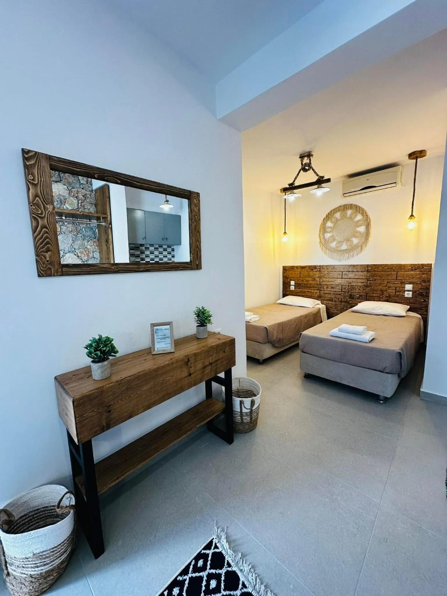 Bed in Elenis Studios&Apartments