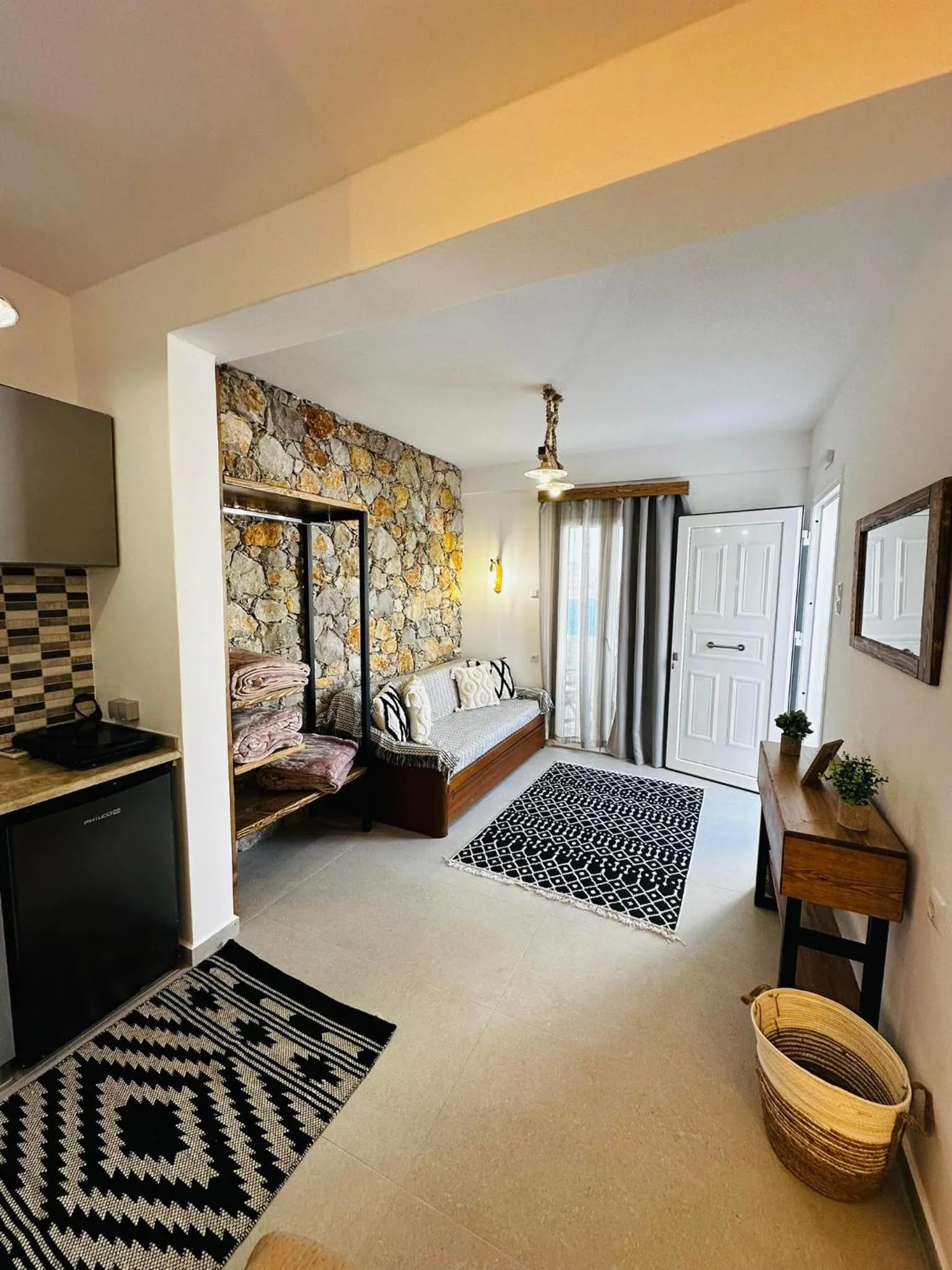 Bed in Elenis Studios&Apartments