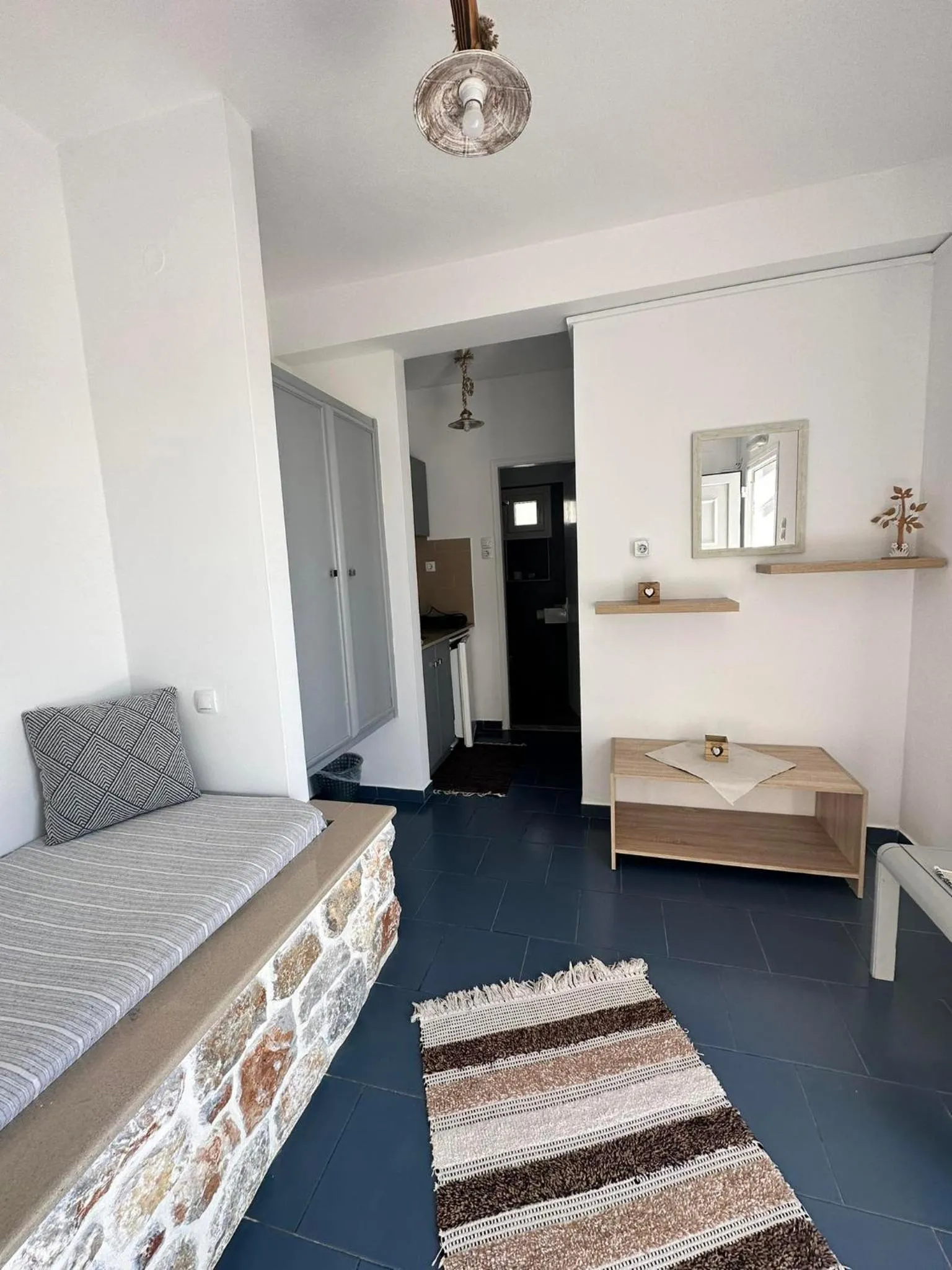 Bed in Elenis Studios&Apartments