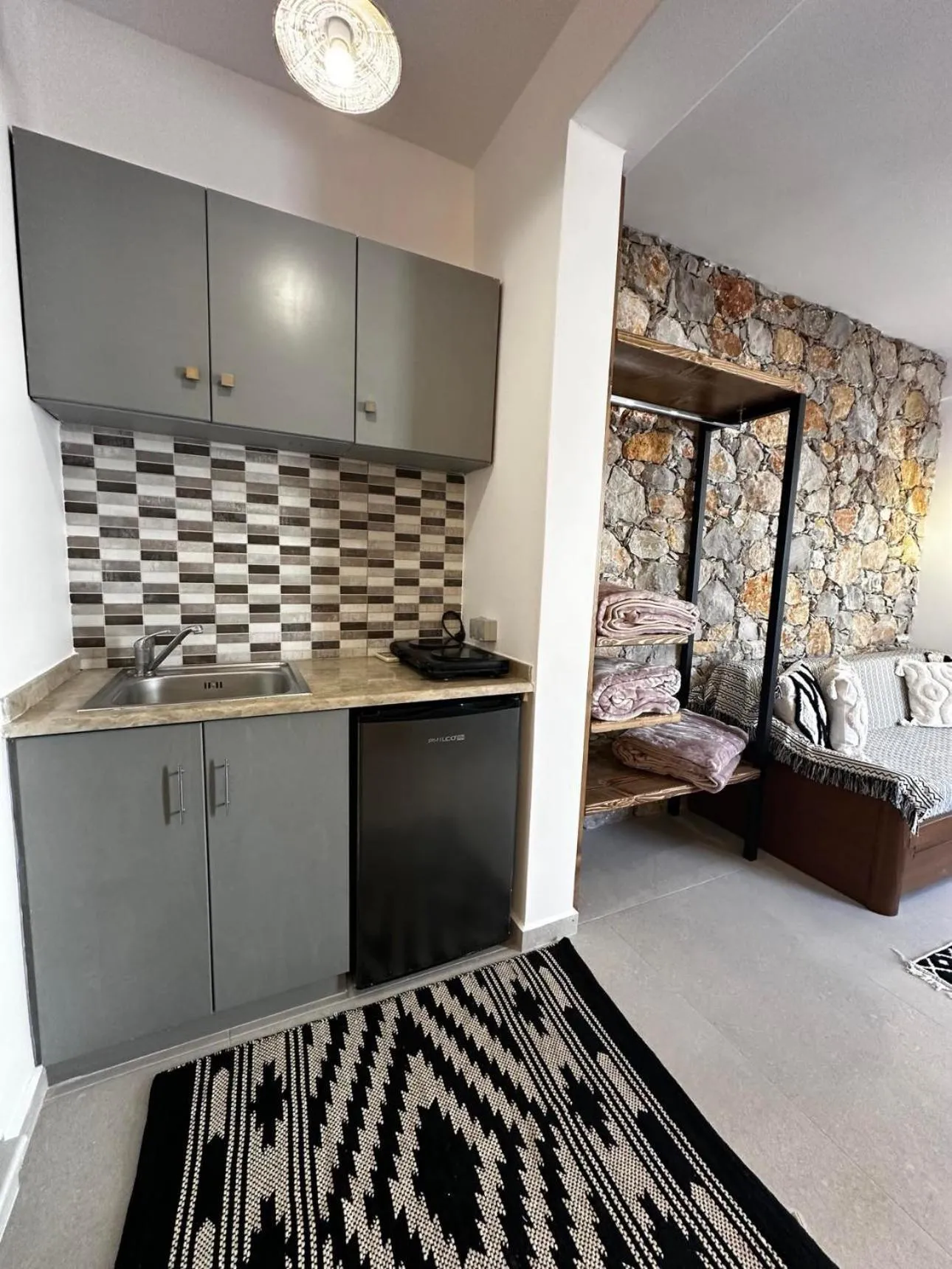 Bed in Elenis Studios&Apartments