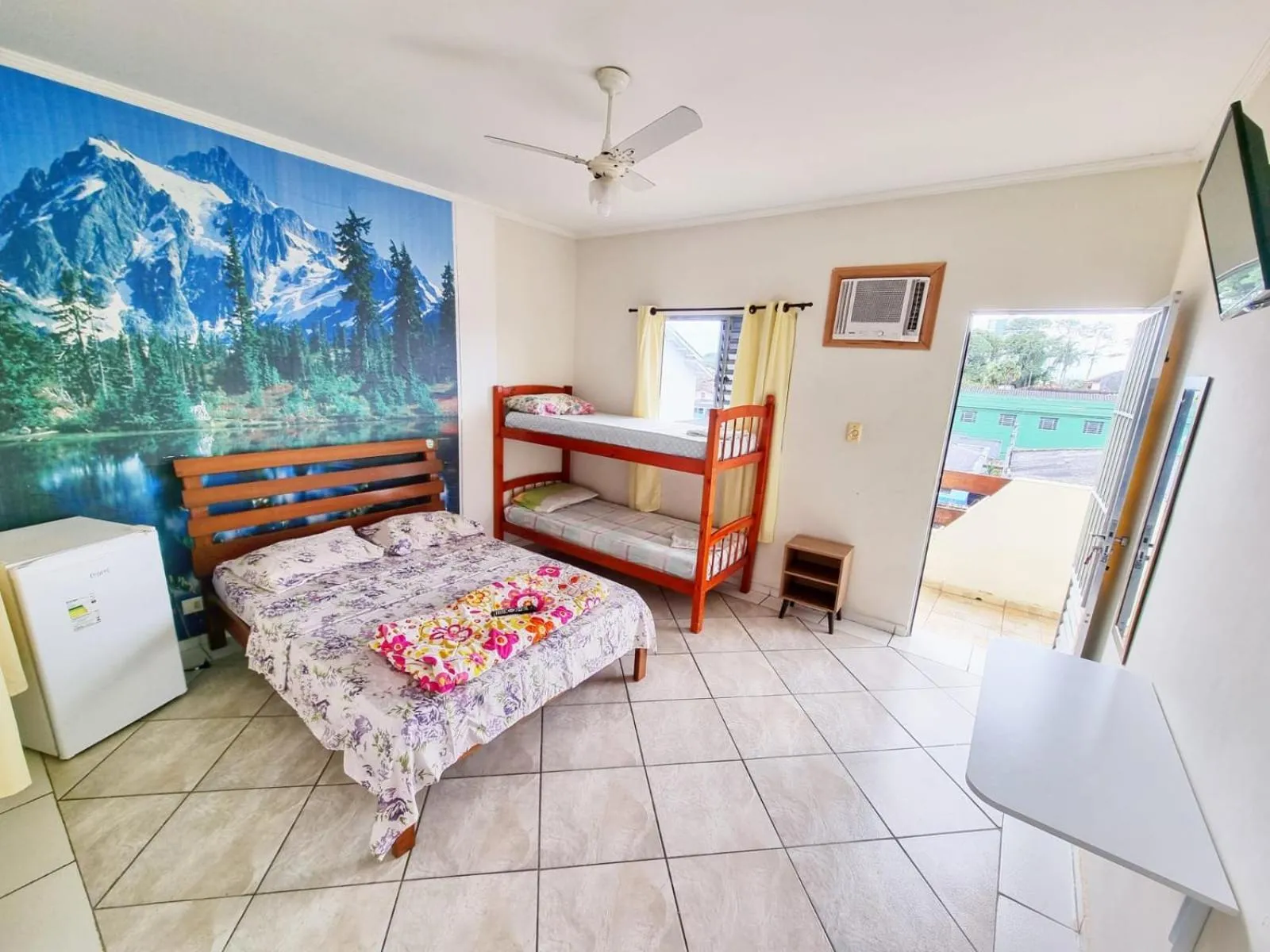 Bed in Pousada Aconchego