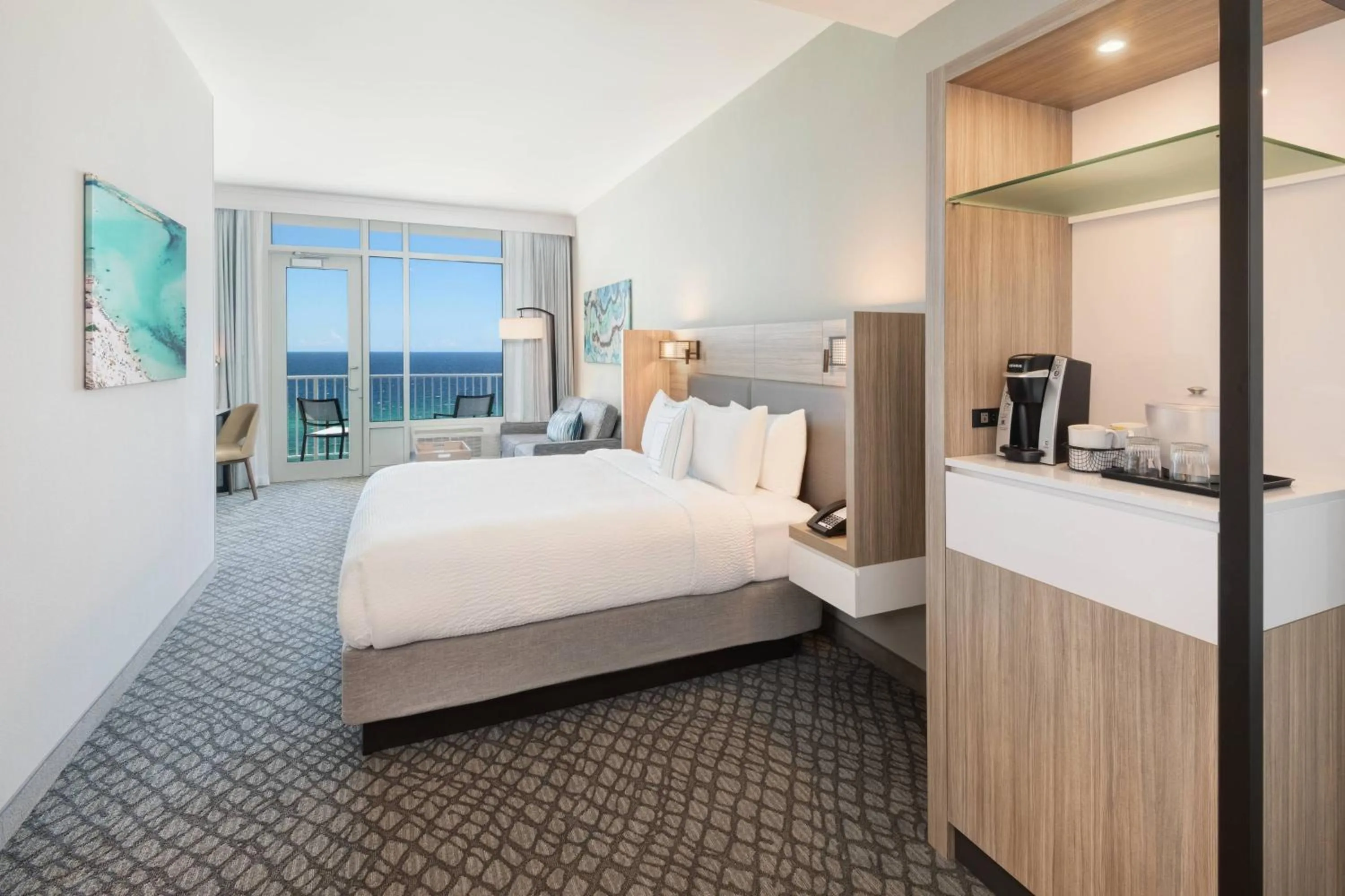 Beach, Bed in SpringHill Suites by Marriott Panama City Beach Beachfront