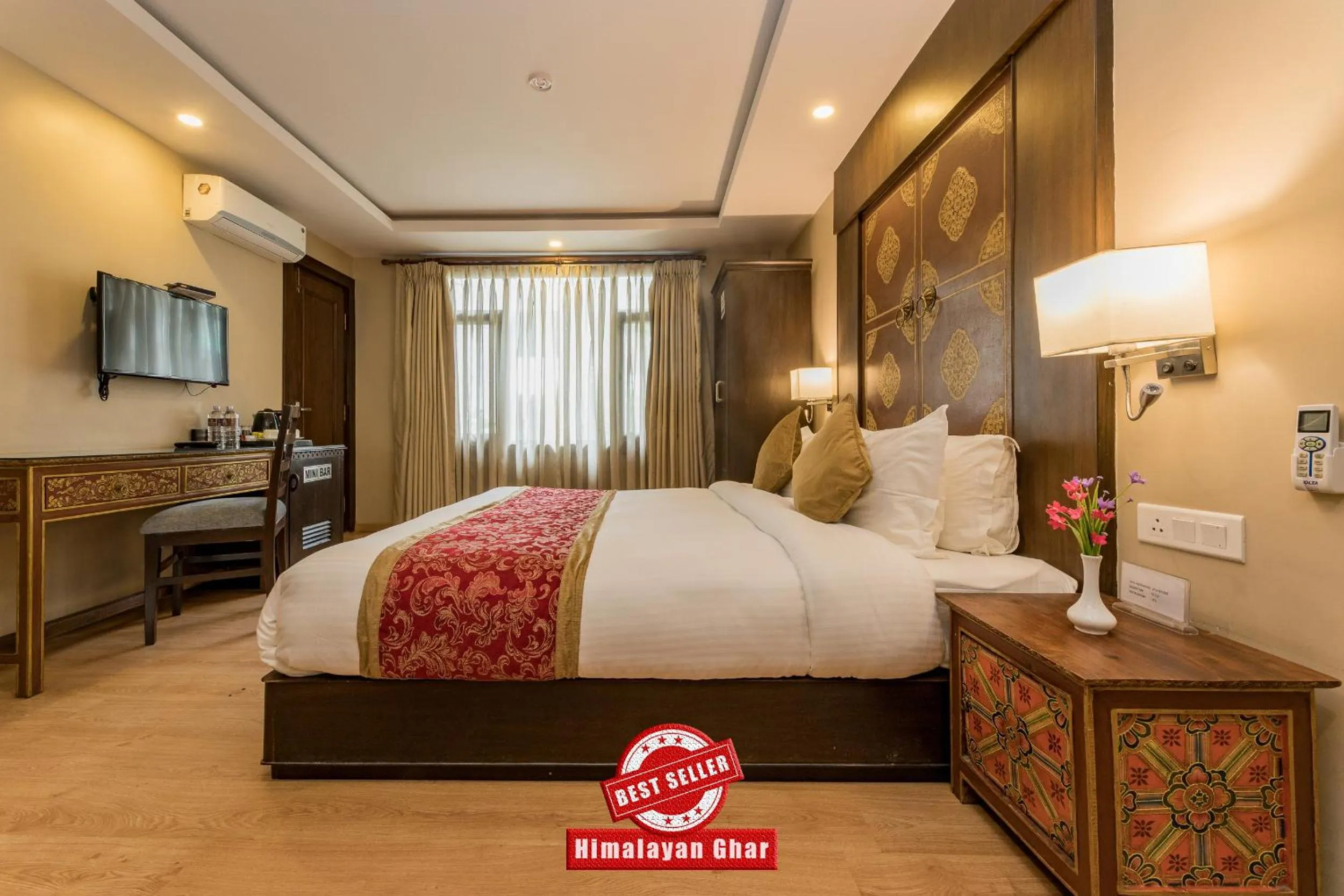 Bed in Himalayan Ghar