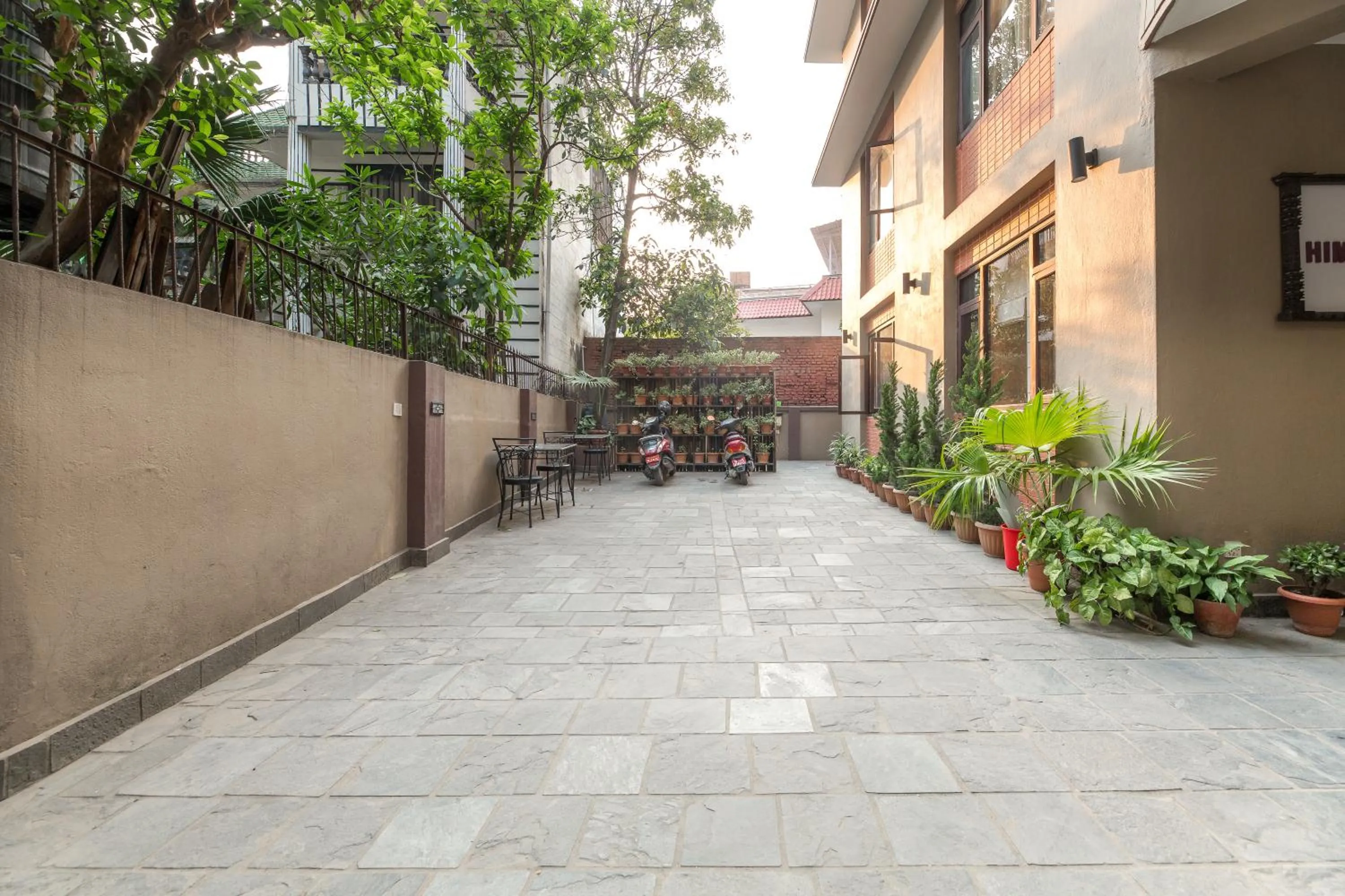 Inner courtyard view in Himalayan Ghar