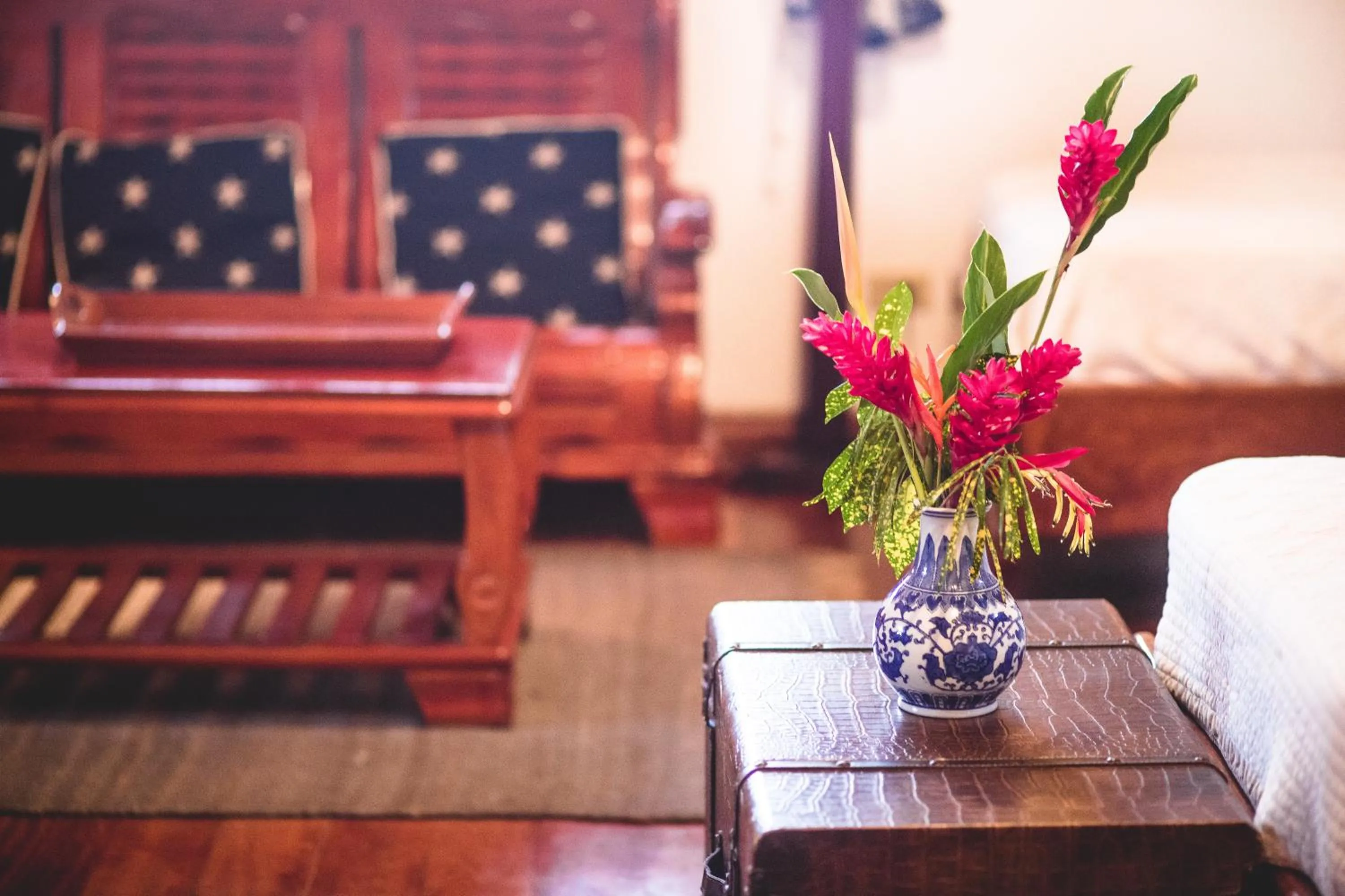 Seating area in Hotel Bocas del Toro