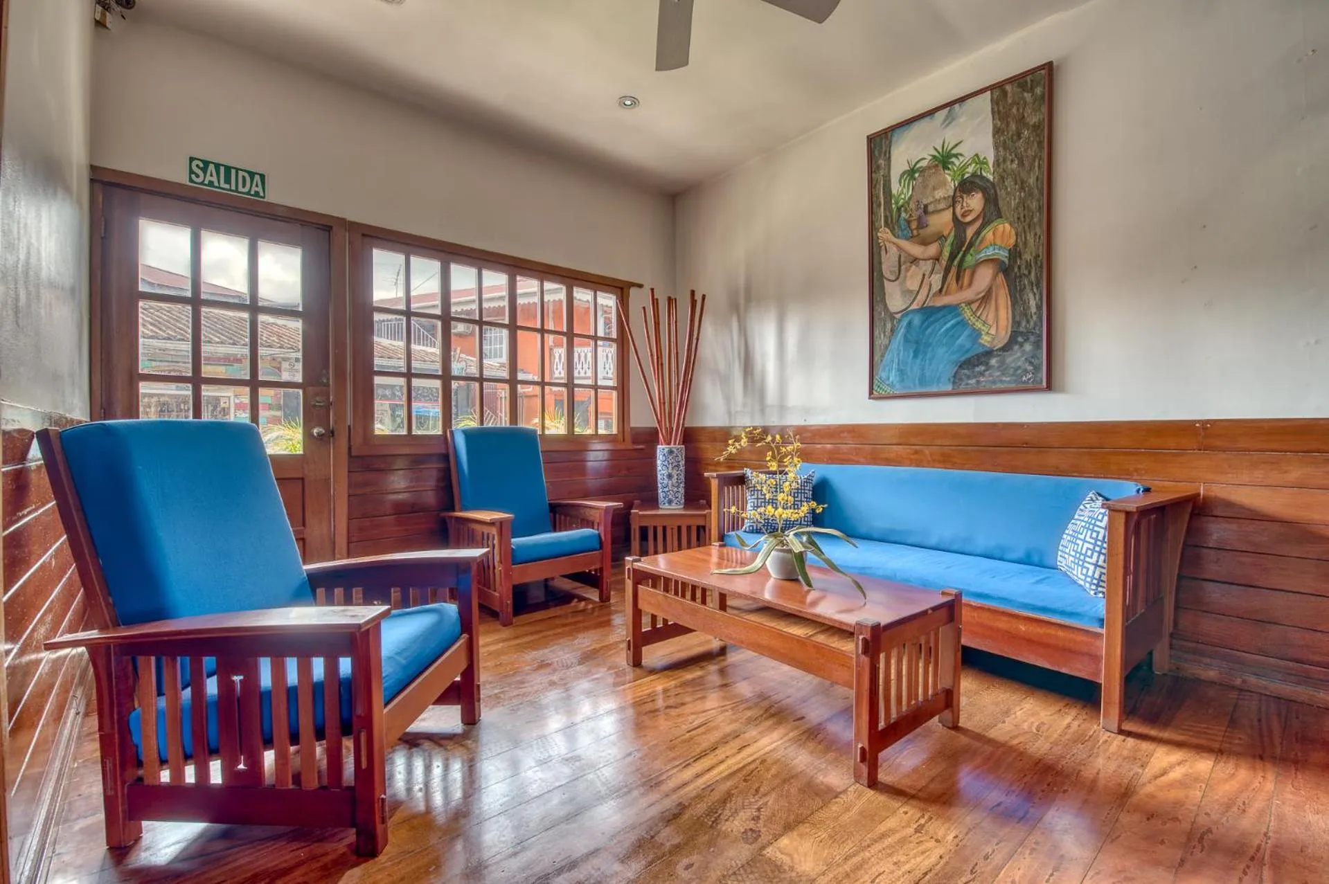 Living room in Hotel Bocas del Toro