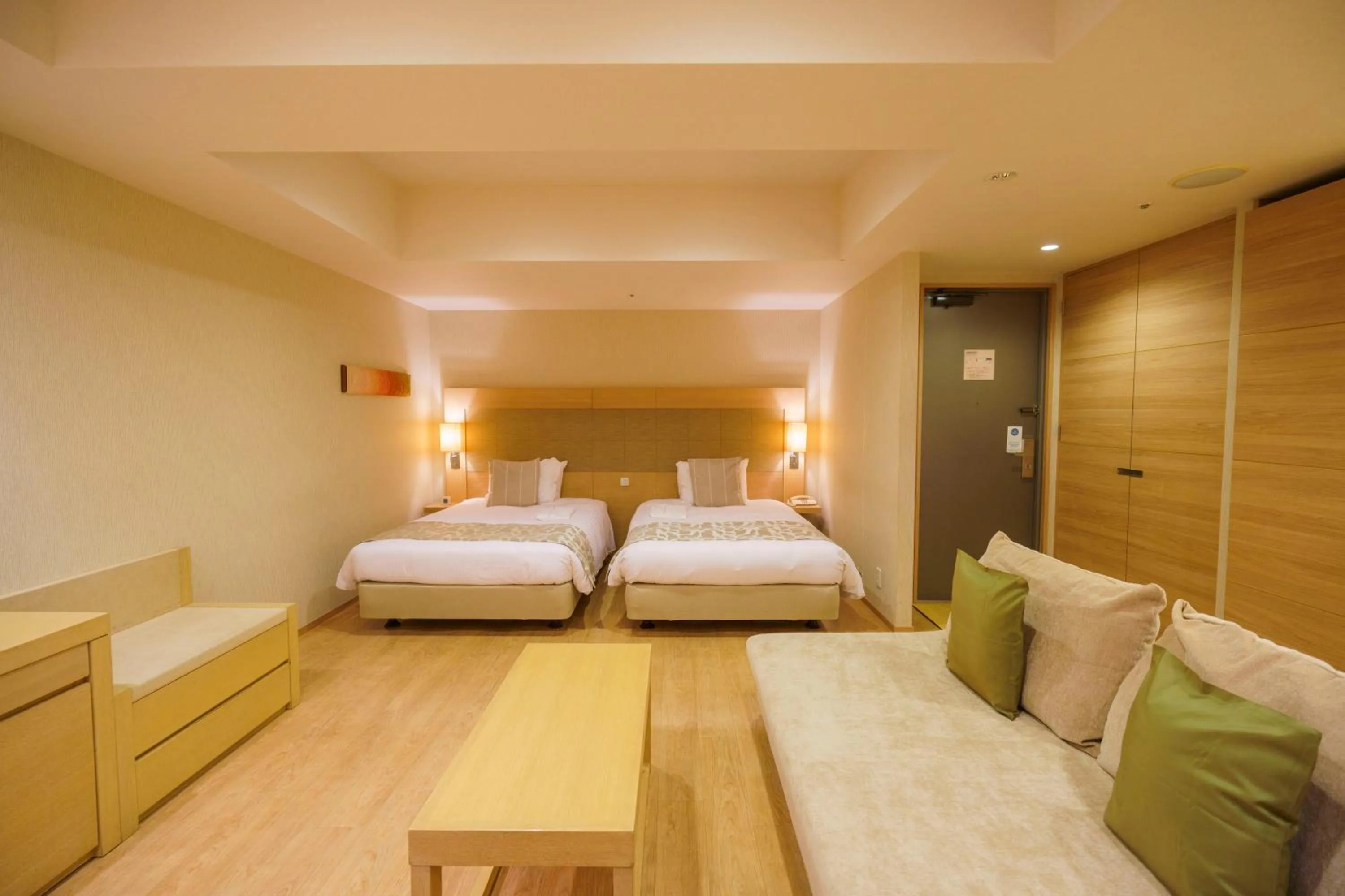 Bed in Moon Ocean Ginowan Hotel & Residence